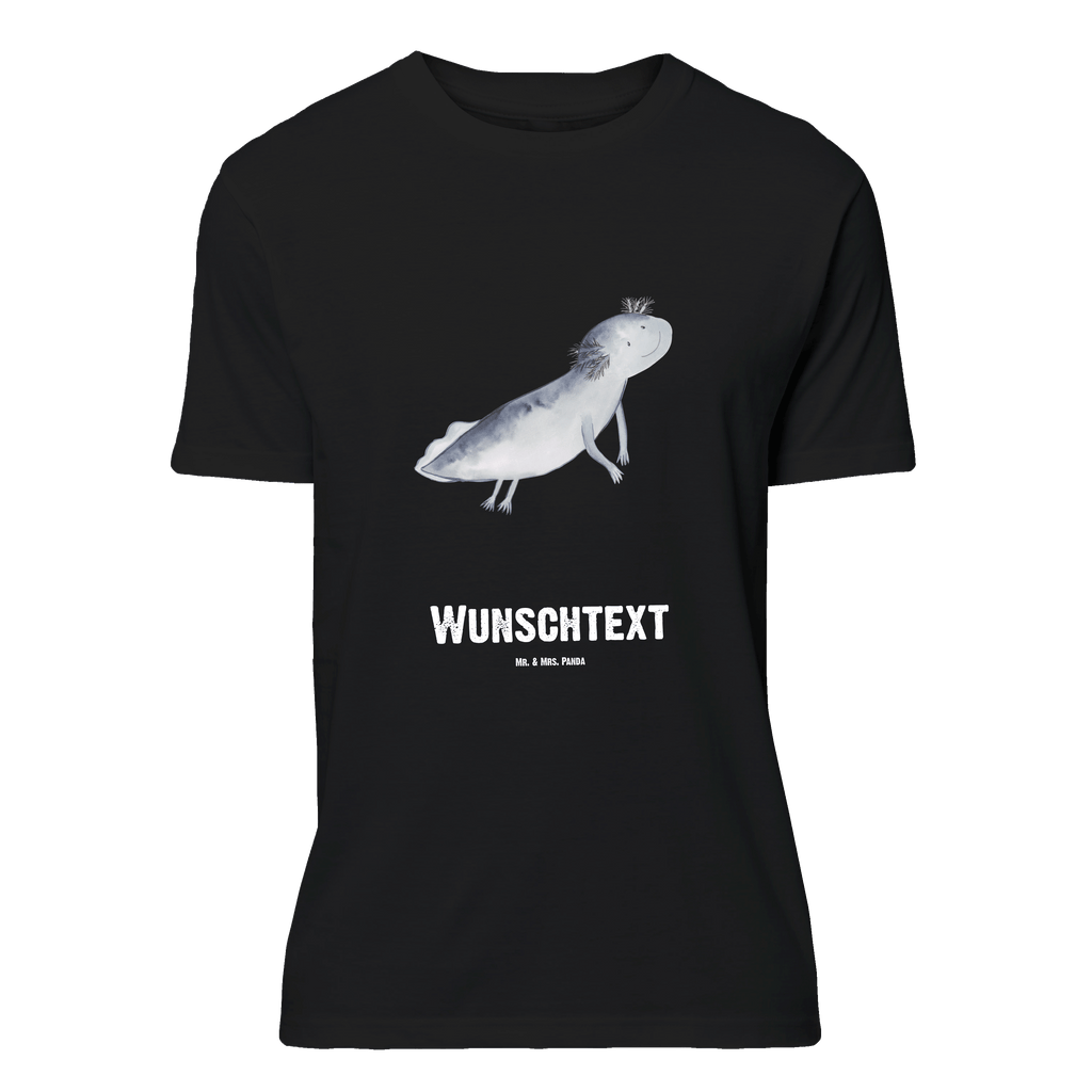 Größe XL Personalisiertes T-Shirt Axolotl schwimmt T-Shirt Personalisiert, T-Shirt mit Namen, T-Shirt mit Aufruck, Männer, Frauen, Axolotl, Molch, Axolot, Schwanzlurch, Lurch, Lurche, Problem, Probleme, Lösungen, Motivation
