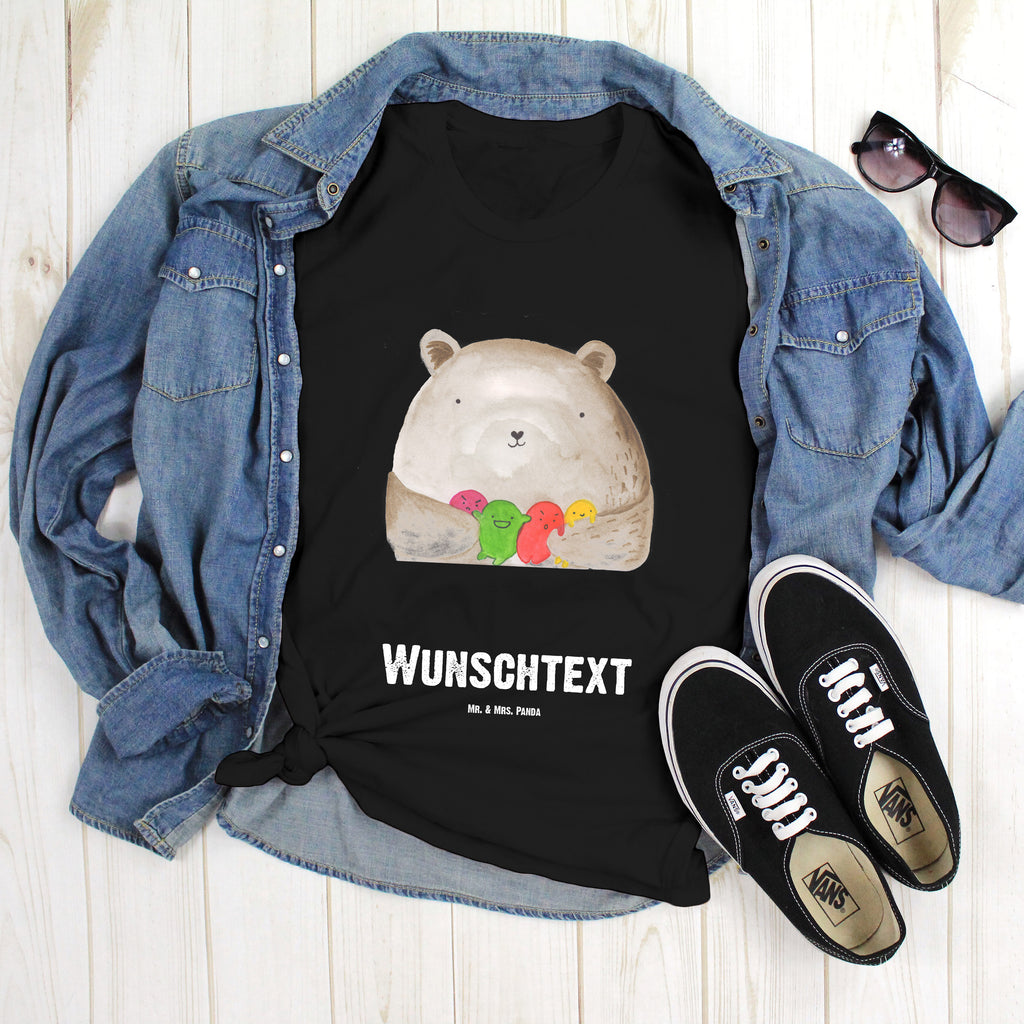 Größe XXL Personalisiertes T-Shirt Bär Gefühl T-Shirt Personalisiert, T-Shirt mit Namen, T-Shirt mit Aufruck, Männer, Frauen, Wunschtext, Bedrucken, Bär, Teddy, Teddybär, Wahnsinn, Verrückt, Durchgedreht