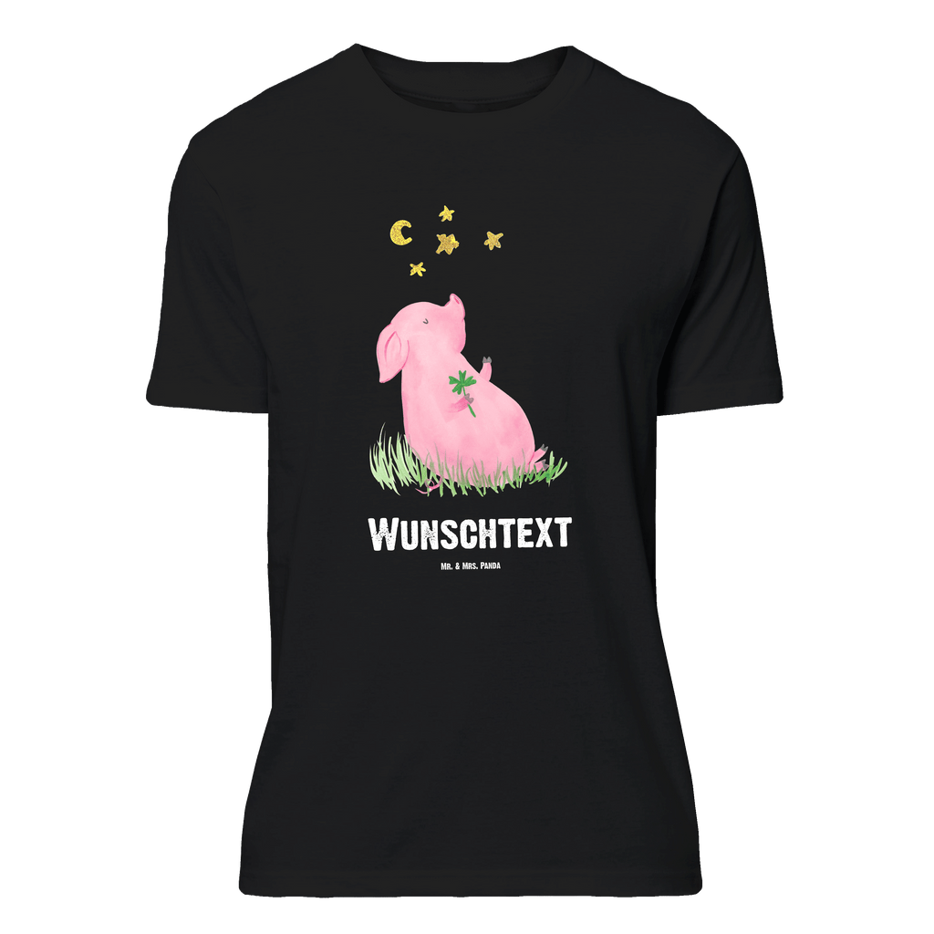 Größe XXL Personalisiertes T-Shirt Glücksschwein T-Shirt Personalisiert, T-Shirt mit Namen, T-Shirt mit Aufruck, Männer, Frauen, Wunschtext, Bedrucken, Tiermotive, Gute Laune, lustige Sprüche, Tiere, Glücksschwein. Glück, Schwein, Schweinchen, Sterne, Sernchen, Ziele, Träume, Motivation, Glücksbringer