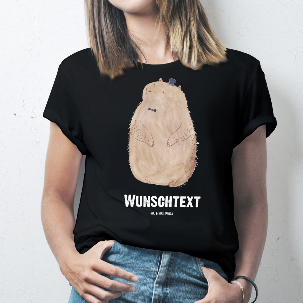 Größe XXL Personalisiertes T-Shirt Murmeltier T-Shirt Personalisiert, T-Shirt mit Namen, T-Shirt mit Aufruck, Männer, Frauen, Wunschtext, Bedrucken, Tiermotive, Gute Laune, lustige Sprüche, Tiere, Murmeltier, Knigge, Fröhlichkeit, Freundlichkeit, Respekt, Anstand