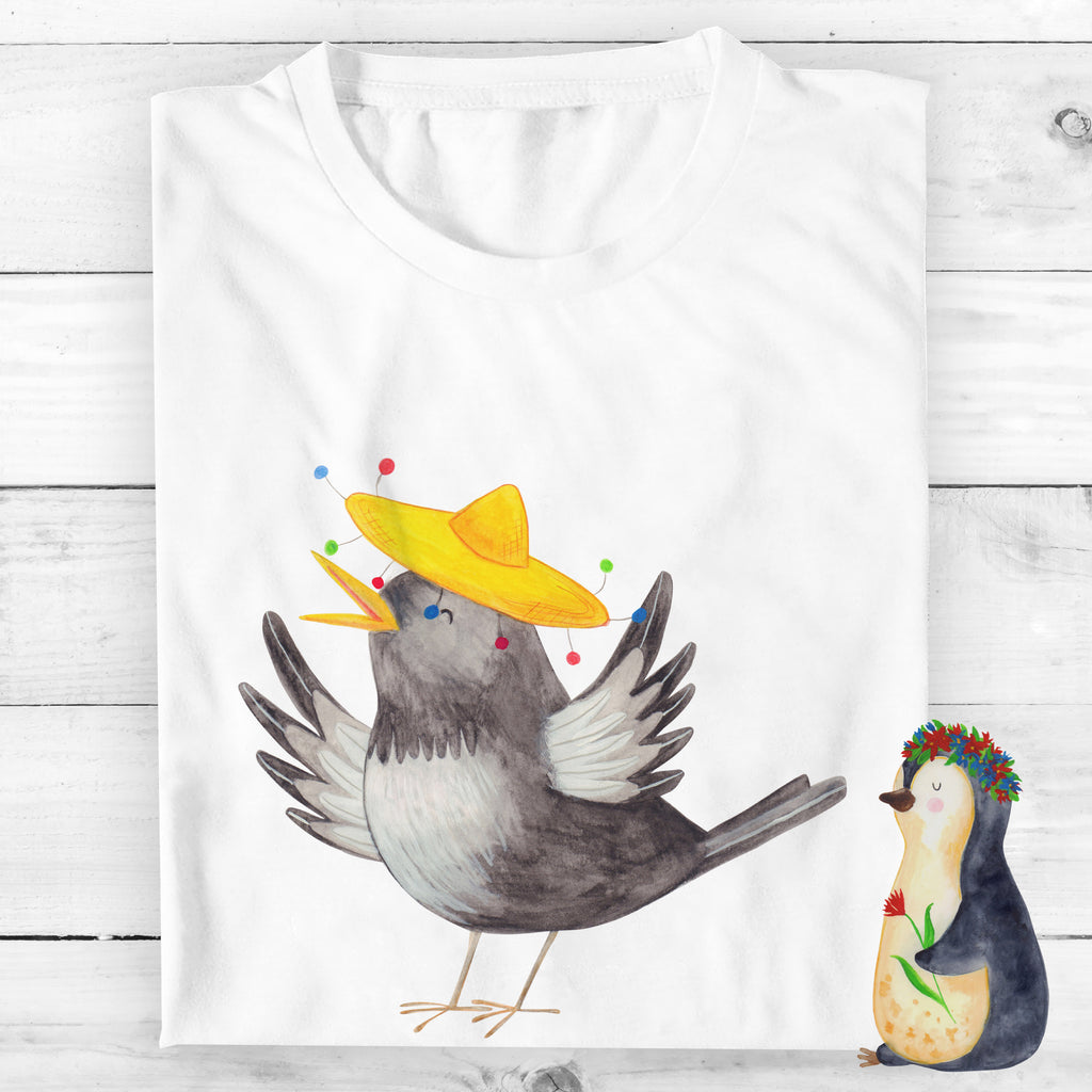 Größe XXL Personalisiertes T-Shirt Rabe mit Sombrero T-Shirt Personalisiert, T-Shirt mit Namen, T-Shirt mit Aufruck, Männer, Frauen, Wunschtext, Bedrucken, Tiermotive, Gute Laune, lustige Sprüche, Tiere, Rabe, Vogel, Vögel, Spruch positiv, fröhlich sein, glücklich sein, Glück Spruch, froh, Elster, Motivation