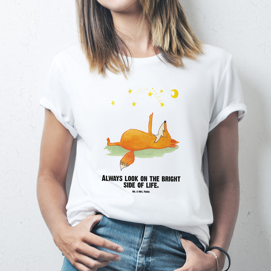 Größe XXL Personalisiertes T-Shirt Fuchs Sterne T-Shirt Personalisiert, T-Shirt mit Namen, T-Shirt mit Aufruck, Männer, Frauen, Wunschtext, Bedrucken, Fuchs, Füchse, tröstende Worte, Spruch positiv, Spruch schön, Romantik, Always Look on the Bright Side of Life