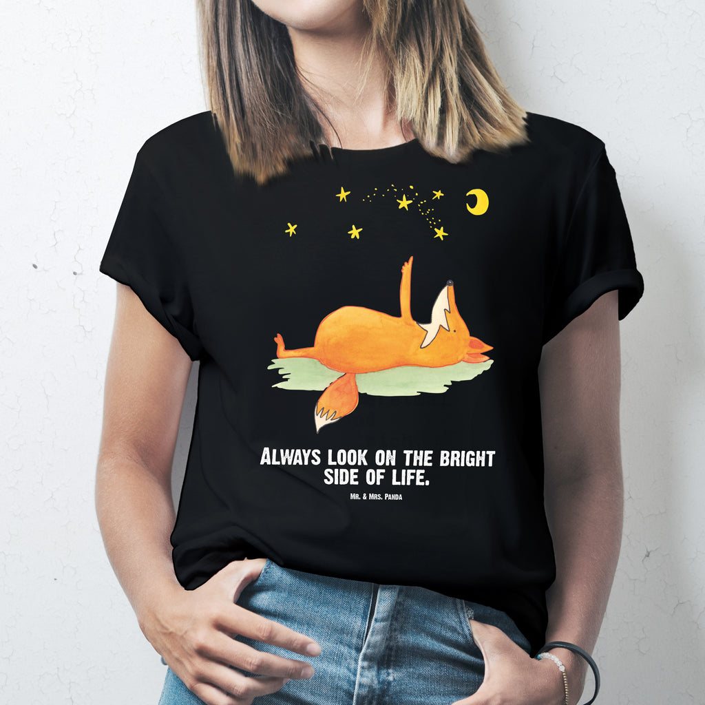 Größe XXL Personalisiertes T-Shirt Fuchs Sterne T-Shirt Personalisiert, T-Shirt mit Namen, T-Shirt mit Aufruck, Männer, Frauen, Wunschtext, Bedrucken, Fuchs, Füchse, tröstende Worte, Spruch positiv, Spruch schön, Romantik, Always Look on the Bright Side of Life