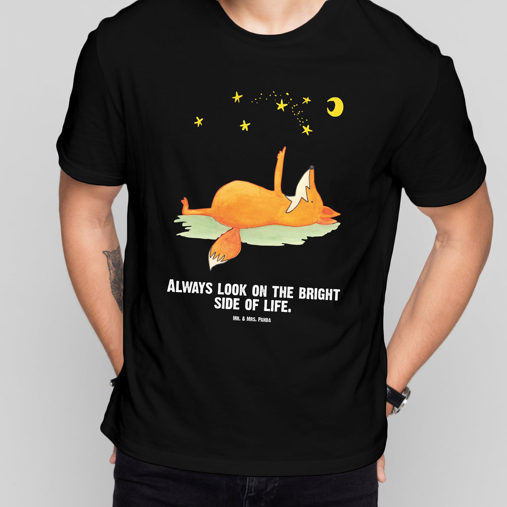 Größe XXL Personalisiertes T-Shirt Fuchs Sterne T-Shirt Personalisiert, T-Shirt mit Namen, T-Shirt mit Aufruck, Männer, Frauen, Wunschtext, Bedrucken, Fuchs, Füchse, tröstende Worte, Spruch positiv, Spruch schön, Romantik, Always Look on the Bright Side of Life