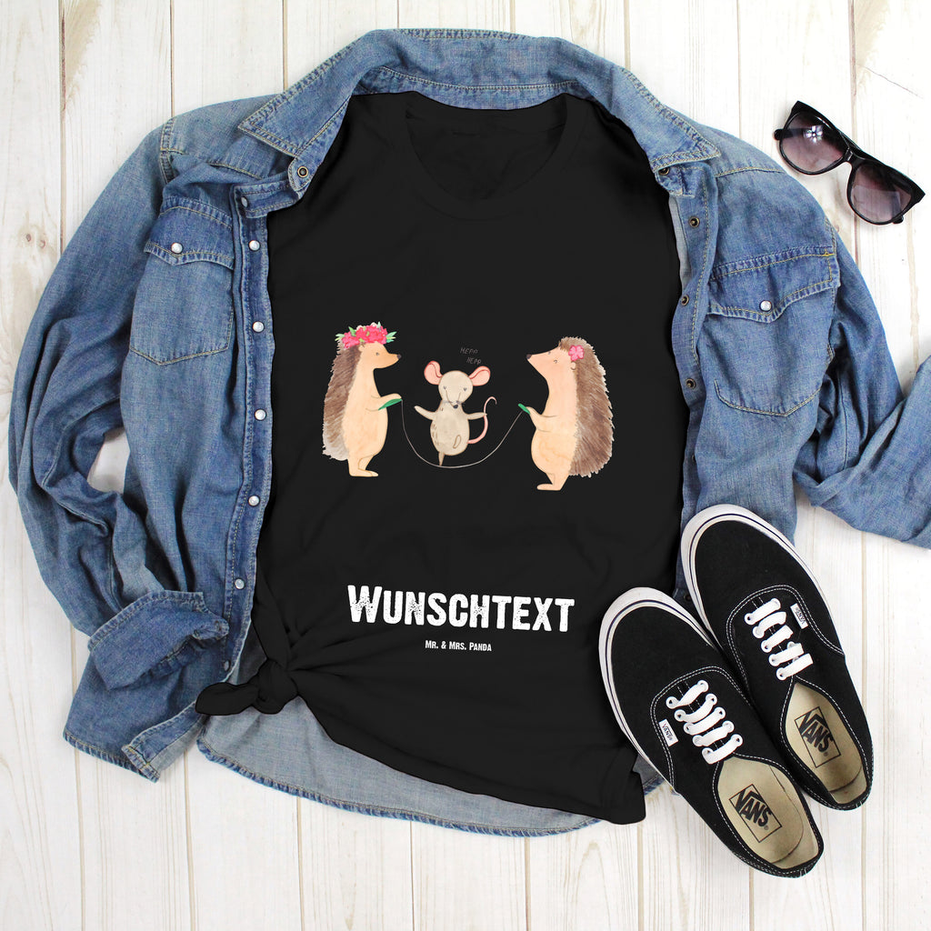 Größe XXL Personalisiertes T-Shirt Igel Seilhüpfen T-Shirt Personalisiert, T-Shirt mit Namen, T-Shirt mit Aufruck, Männer, Frauen, Wunschtext, Bedrucken, Tiermotive, Gute Laune, lustige Sprüche, Tiere, Igel, Maus, Seilspringen, Seilhüpfen, Kinder, Kindergarten