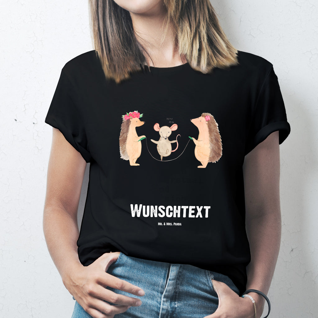 Größe XXL Personalisiertes T-Shirt Igel Seilhüpfen T-Shirt Personalisiert, T-Shirt mit Namen, T-Shirt mit Aufruck, Männer, Frauen, Wunschtext, Bedrucken, Tiermotive, Gute Laune, lustige Sprüche, Tiere, Igel, Maus, Seilspringen, Seilhüpfen, Kinder, Kindergarten