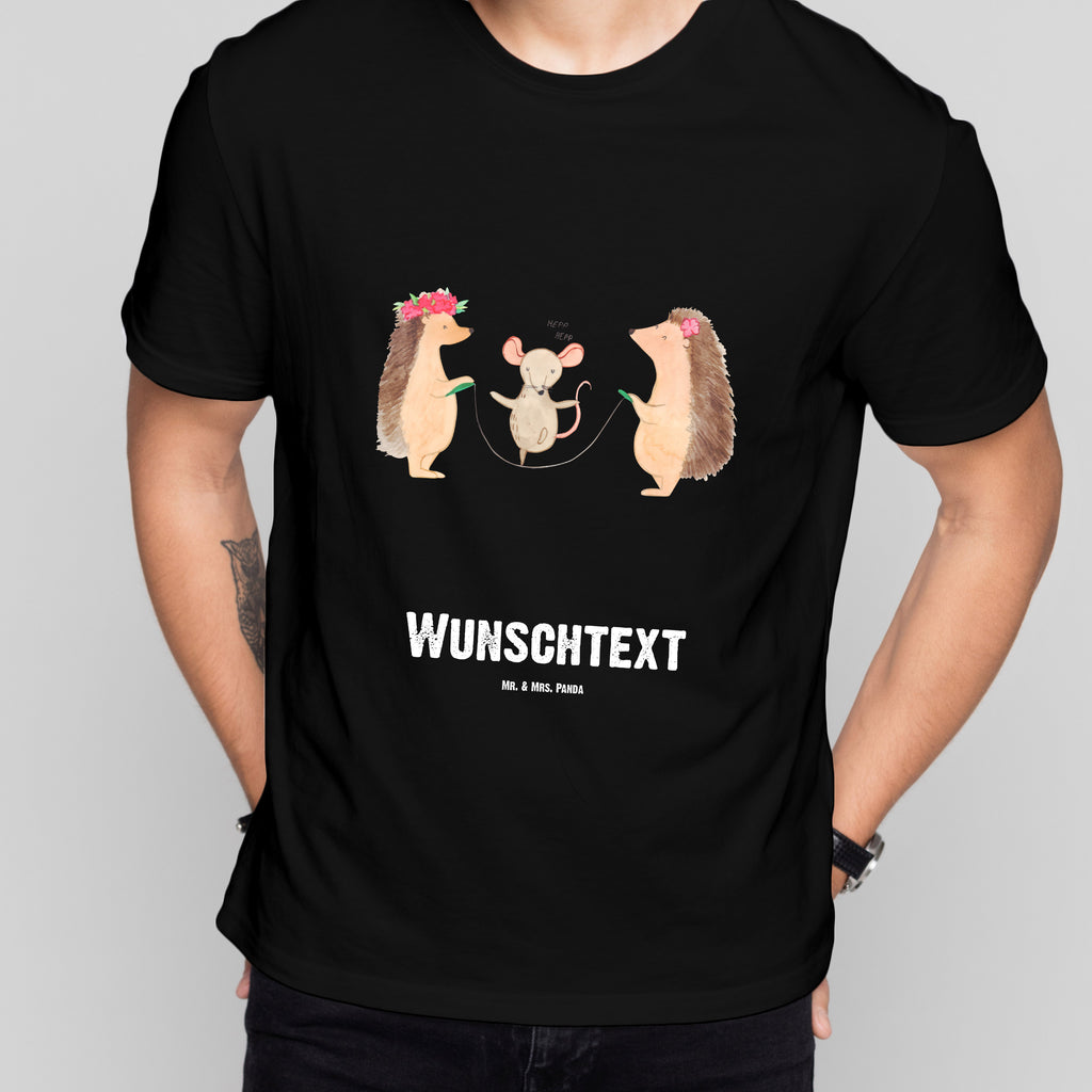 Größe XXL Personalisiertes T-Shirt Igel Seilhüpfen T-Shirt Personalisiert, T-Shirt mit Namen, T-Shirt mit Aufruck, Männer, Frauen, Wunschtext, Bedrucken, Tiermotive, Gute Laune, lustige Sprüche, Tiere, Igel, Maus, Seilspringen, Seilhüpfen, Kinder, Kindergarten