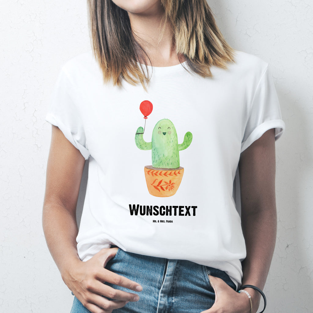 Größe XXL Personalisiertes T-Shirt Kaktus Luftballon T-Shirt Personalisiert, T-Shirt mit Namen, T-Shirt mit Aufruck, Männer, Frauen, Wunschtext, Bedrucken, Kaktus, Kakteen, Luftballon, Neustart, Freude, Büro, Stress, Büroalltag, Freundin, Freund, Ausbildung, Prüfung
