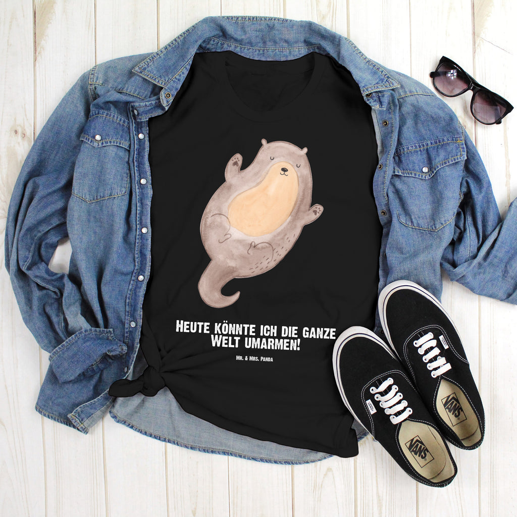 Größe XXL Personalisiertes T-Shirt Otter Umarmen T-Shirt Personalisiert, T-Shirt mit Namen, T-Shirt mit Aufruck, Männer, Frauen, Wunschtext, Bedrucken, Otter, Fischotter, Seeotter, Otter Seeotter See Otter