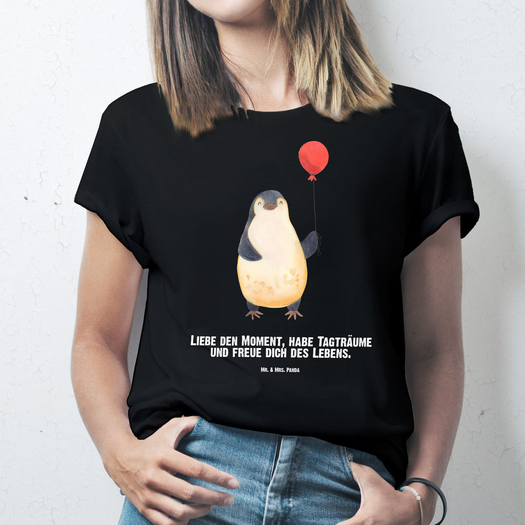 Größe XXL Personalisiertes T-Shirt Pinguin Luftballon T-Shirt Personalisiert, T-Shirt mit Namen, T-Shirt mit Aufruck, Männer, Frauen, Wunschtext, Bedrucken, Pinguin, Pinguine, Luftballon, Tagträume, Lebenslust, Geschenk Freundin, Geschenkidee, beste Freundin, Motivation, Neustart, neues Leben, Liebe, Glück