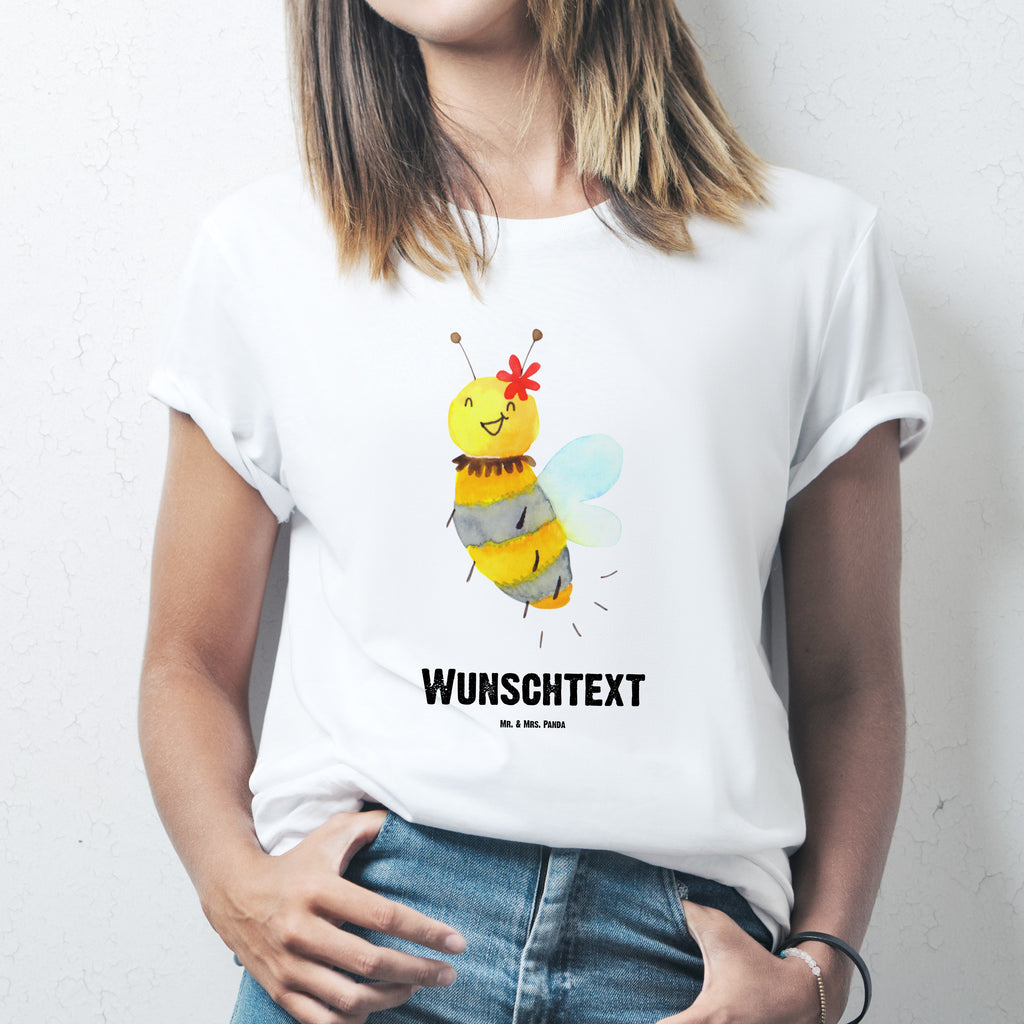 Größe S Personalisiertes T-Shirt Biene Blume T-Shirt Personalisiert, T-Shirt mit Namen, T-Shirt mit Aufruck, Männer, Frauen, Biene, Wespe, Hummel