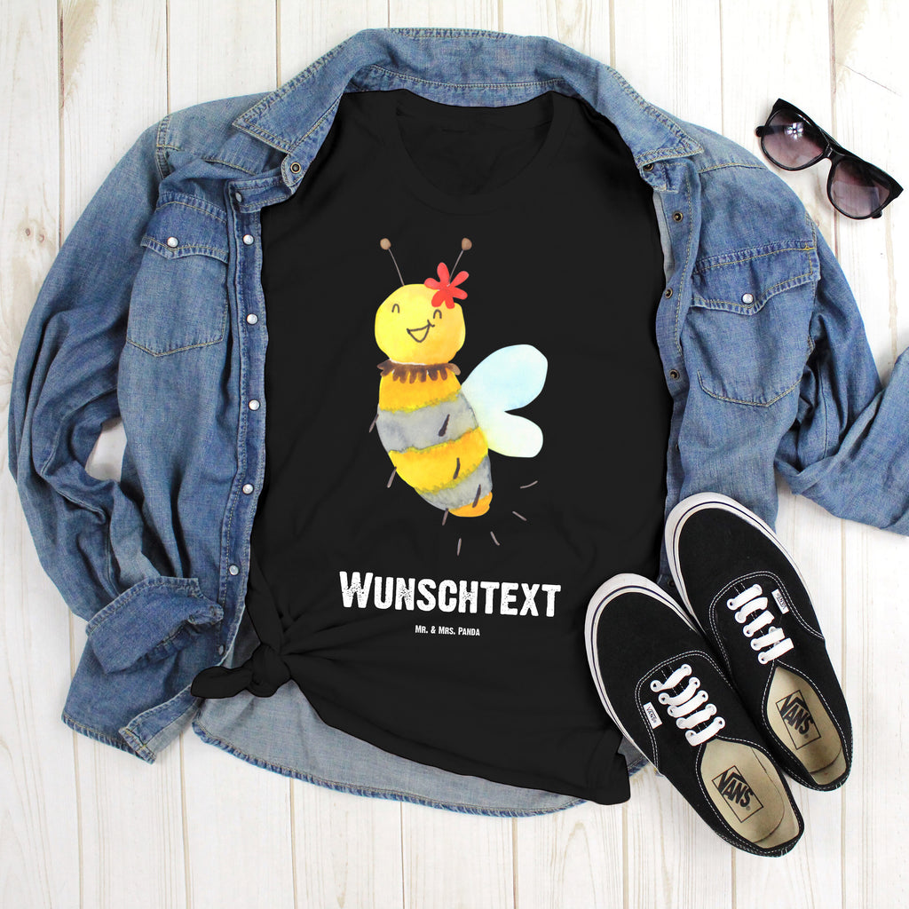 Größe S Personalisiertes T-Shirt Biene Blume T-Shirt Personalisiert, T-Shirt mit Namen, T-Shirt mit Aufruck, Männer, Frauen, Biene, Wespe, Hummel