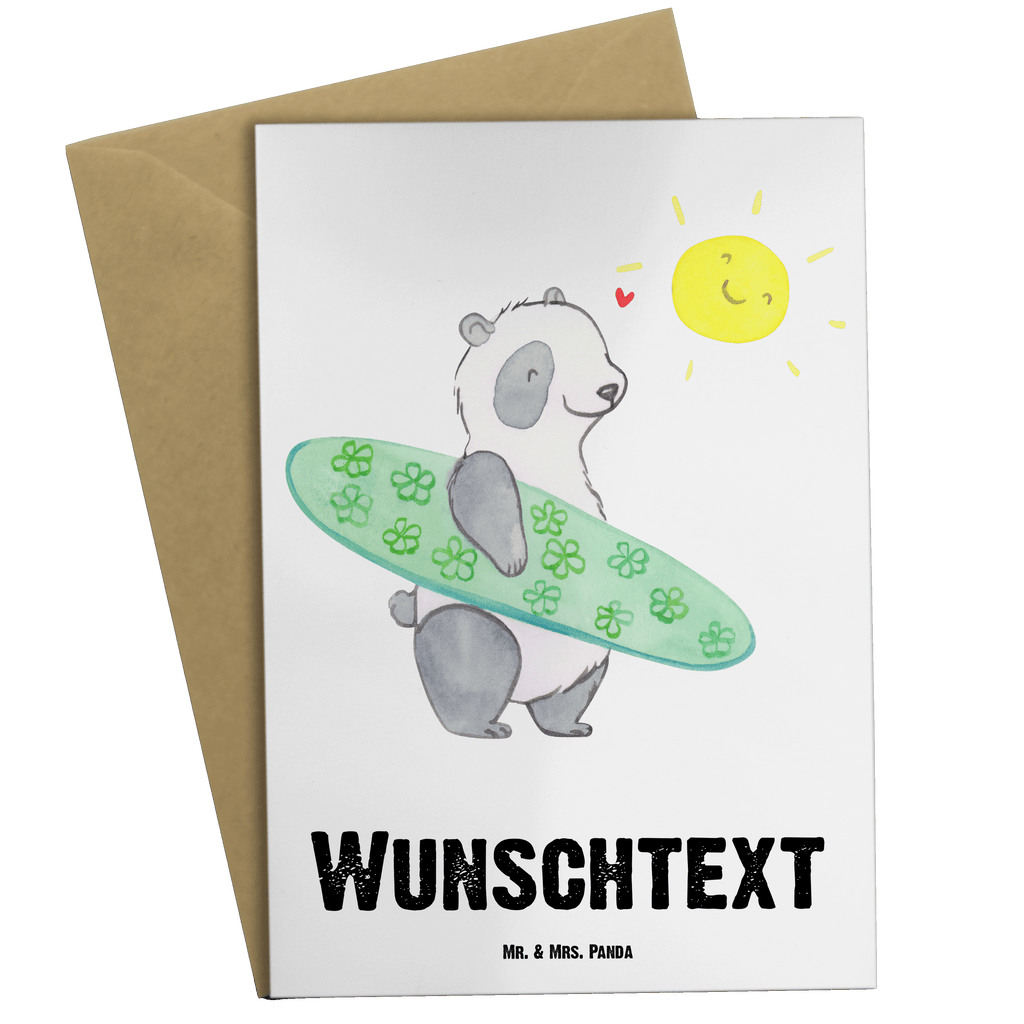Personalisierte Grußkarte Panda Surfen Tage Personalisierte Grußkarte, Personalisiertere Klappkarte, Personalisierte Einladungskarte, Personalisierte Glückwunschkarte, Personalisierte Hochzeitskarte, Personalisierte Geburtstagskarte, Grußkarte mit Namen, Grußkarte selber drucken, Grußkarte selbst gestalten, Grußkarte mit persönlichen Nachrichten, Grußkarte als Geldgeschenk, Grußkarten personalisiert, Geschenk, Sport, Sportart, Hobby, Schenken, Danke, Dankeschön, Auszeichnung, Gewinn, Sportler, Wellenreiten, Surfen, Surfschule