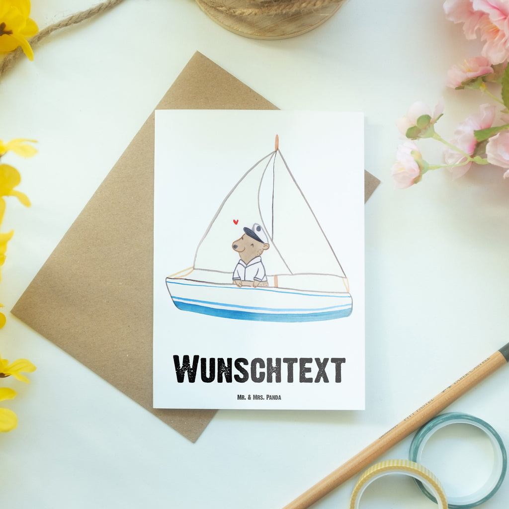 Personalisierte Grußkarte Bär Segeln Tage Personalisierte Grußkarte, Personalisiertere Klappkarte, Personalisierte Einladungskarte, Personalisierte Glückwunschkarte, Personalisierte Hochzeitskarte, Personalisierte Geburtstagskarte, Grußkarte mit Namen, Grußkarte selber drucken, Grußkarte selbst gestalten, Grußkarte mit persönlichen Nachrichten, Grußkarte als Geldgeschenk, Grußkarten personalisiert, Geschenk, Sport, Sportart, Hobby, Schenken, Danke, Dankeschön, Auszeichnung, Gewinn, Sportler, segeln, Segeltörn, Segelboot, Segelschule, Yachtclub