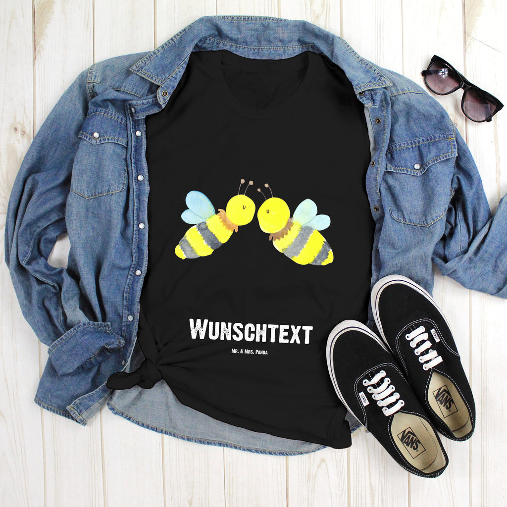 Größe M Personalisiertes T-Shirt Biene Liebe T-Shirt Personalisiert, T-Shirt mit Namen, T-Shirt mit Aufruck, Männer, Frauen, Biene, Wespe, Hummel