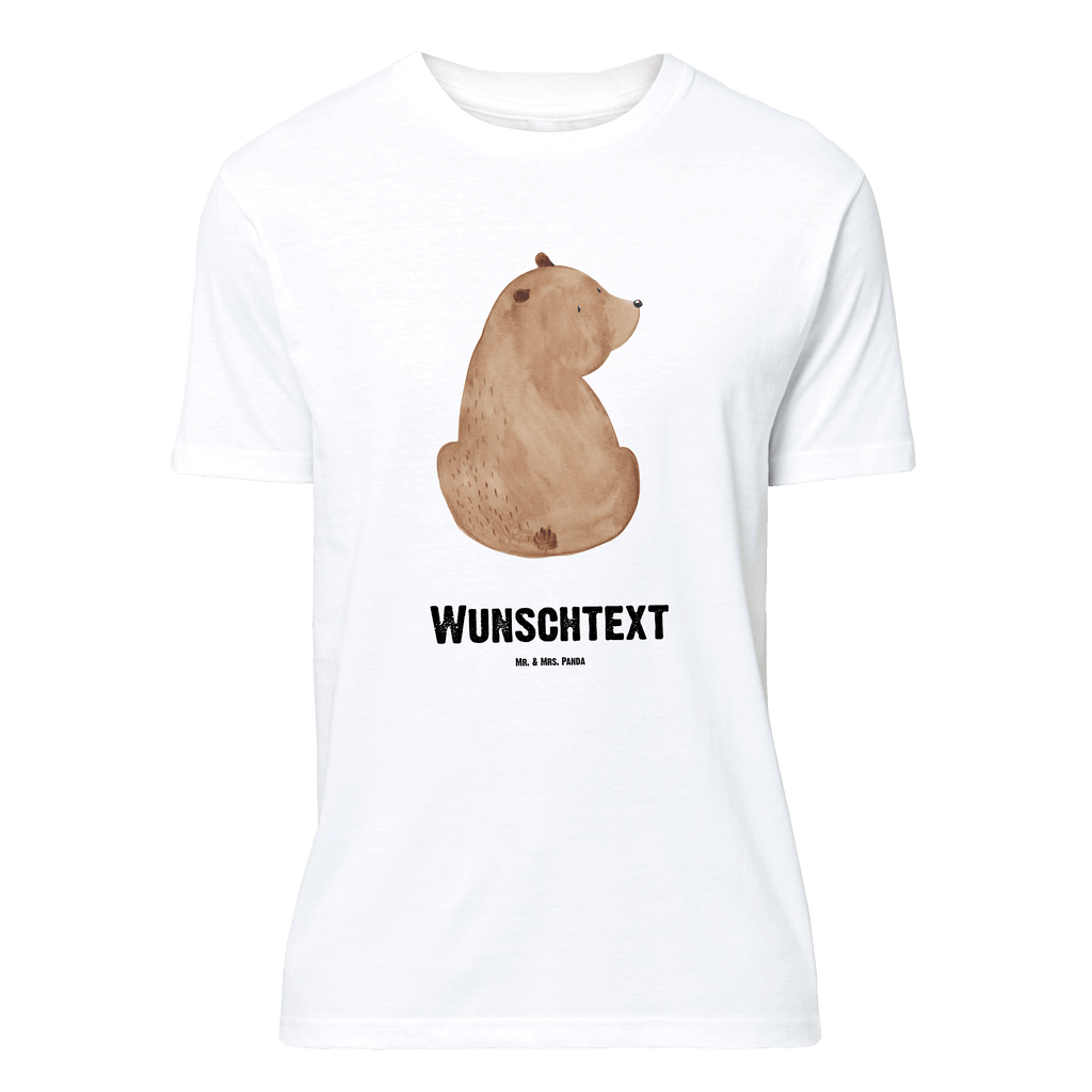 Größe M Personalisiertes T-Shirt Bär Schulterblick T-Shirt Personalisiert, T-Shirt mit Namen, T-Shirt mit Aufruck, Männer, Frauen, Bär, Teddy, Teddybär, Selbstachtung, Weltansicht, Motivation, Bären, Bärenliebe, Weisheit