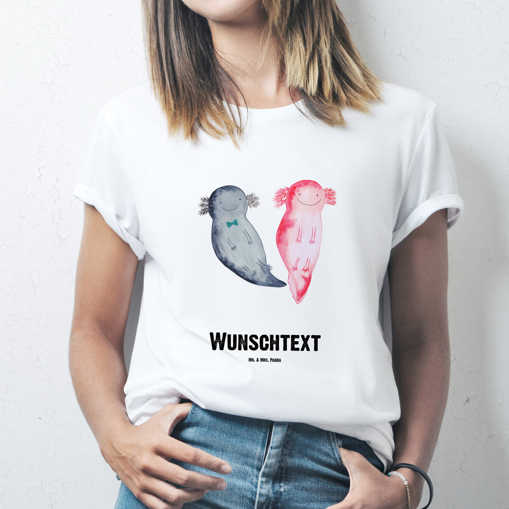 Größe XXL Personalisiertes T-Shirt Axolotl Axel+Lotte T-Shirt Personalisiert, T-Shirt mit Namen, T-Shirt mit Aufruck, Männer, Frauen, Wunschtext, Bedrucken, Axolotl, Molch, Axolot, Schwanzlurch, Lurch, Lurche, Liebe, große Liebe, Liebesbeweis, Freund, Verlobter, Ehemann, Jahrestag, Valentinstag