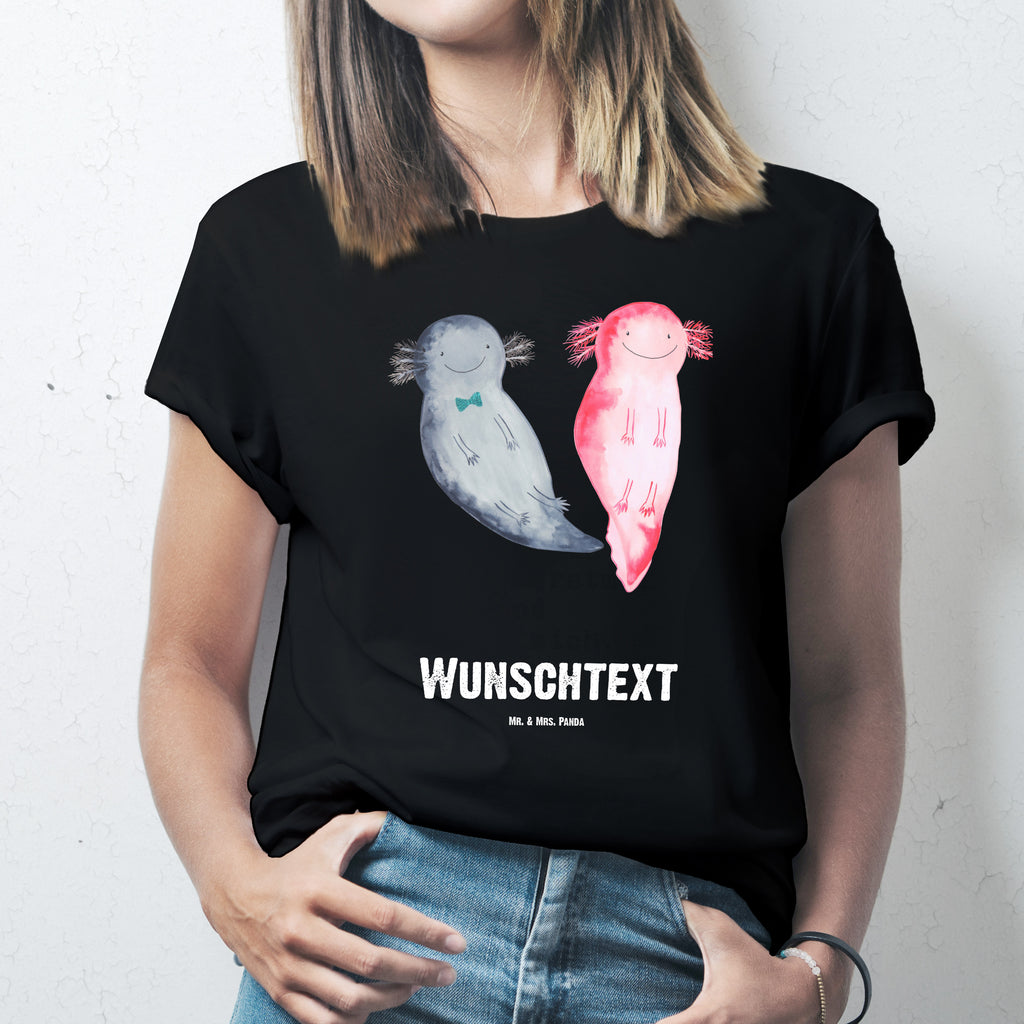 Größe XXL Personalisiertes T-Shirt Axolotl Axel+Lotte T-Shirt Personalisiert, T-Shirt mit Namen, T-Shirt mit Aufruck, Männer, Frauen, Wunschtext, Bedrucken, Axolotl, Molch, Axolot, Schwanzlurch, Lurch, Lurche, Liebe, große Liebe, Liebesbeweis, Freund, Verlobter, Ehemann, Jahrestag, Valentinstag