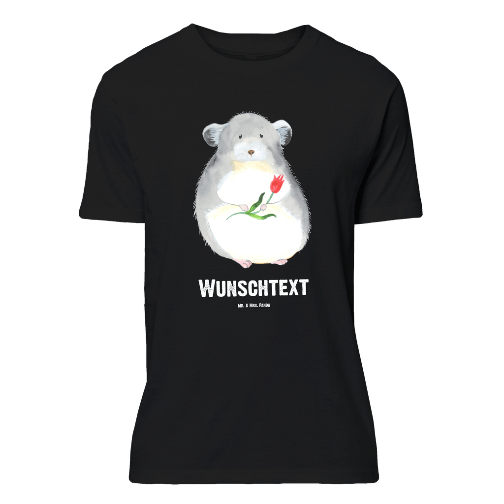 Größe M Personalisiertes T-Shirt Chinchilla mit Blume T-Shirt Personalisiert, T-Shirt mit Namen, T-Shirt mit Aufruck, Männer, Frauen, Tiermotive, Gute Laune, lustige Sprüche, Tiere, Chinchilla, Chinchillas, Liebeskummer, Kummer, Depressionen, traurig sein, Chaos, Glücklichsein, Büro, Büroalltag