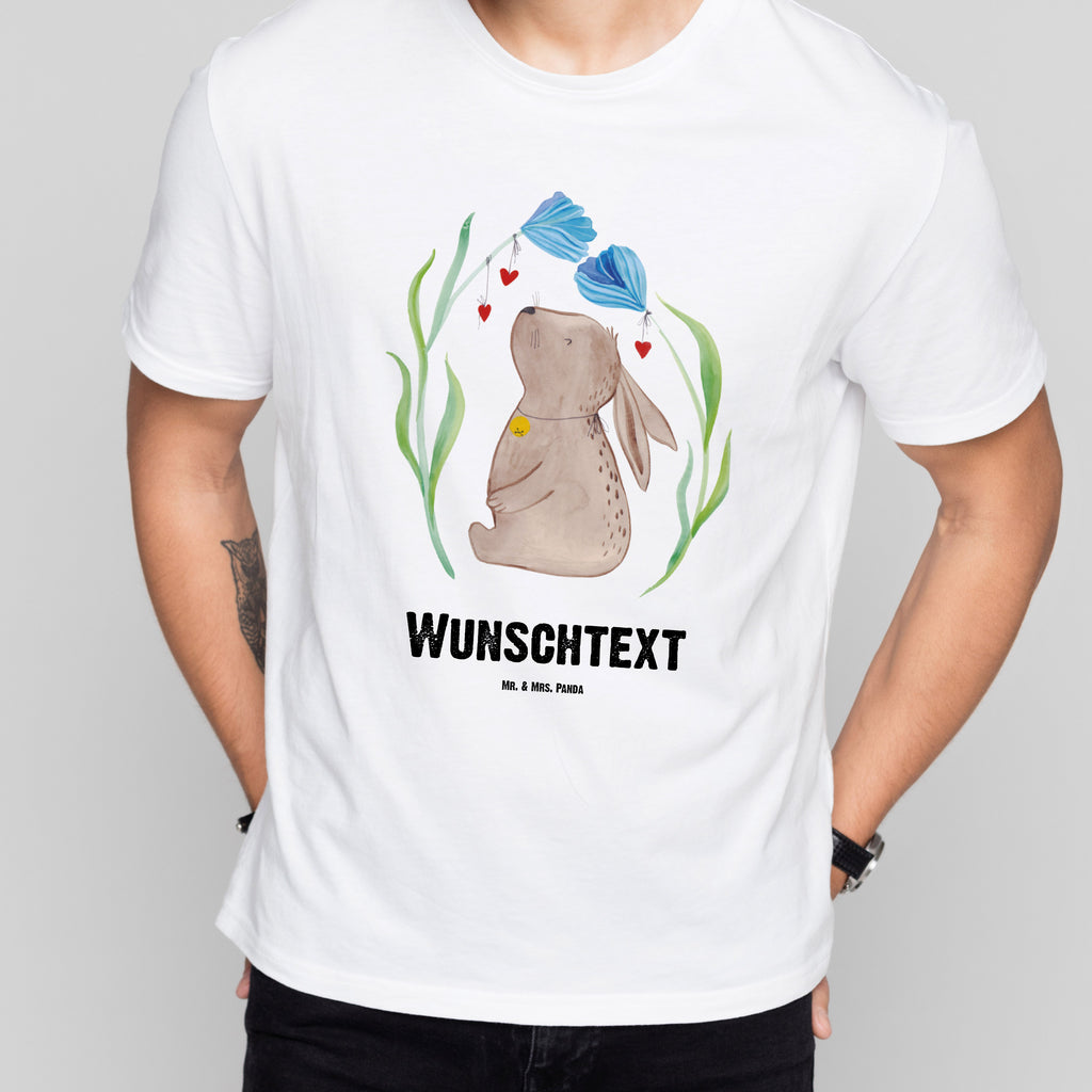 Größe M Personalisiertes T-Shirt Hase Blume T-Shirt Personalisiert, T-Shirt mit Namen, T-Shirt mit Aufruck, Männer, Frauen, Ostern, Osterhase, Ostergeschenke, Osternest, Osterdeko, Geschenk zu Ostern, Hase, Kaninchen, Kind, Taufe, Taufgeschenk, Geburt, Schwangerschaft, erstes Kind, Kindergeburtstag, Geburtstag, Hoffnung, Träume