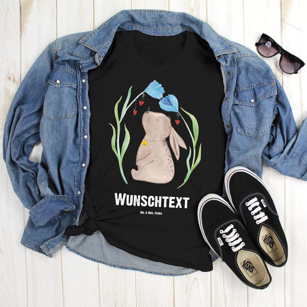Größe M Personalisiertes T-Shirt Hase Blume T-Shirt Personalisiert, T-Shirt mit Namen, T-Shirt mit Aufruck, Männer, Frauen, Ostern, Osterhase, Ostergeschenke, Osternest, Osterdeko, Geschenk zu Ostern, Hase, Kaninchen, Kind, Taufe, Taufgeschenk, Geburt, Schwangerschaft, erstes Kind, Kindergeburtstag, Geburtstag, Hoffnung, Träume