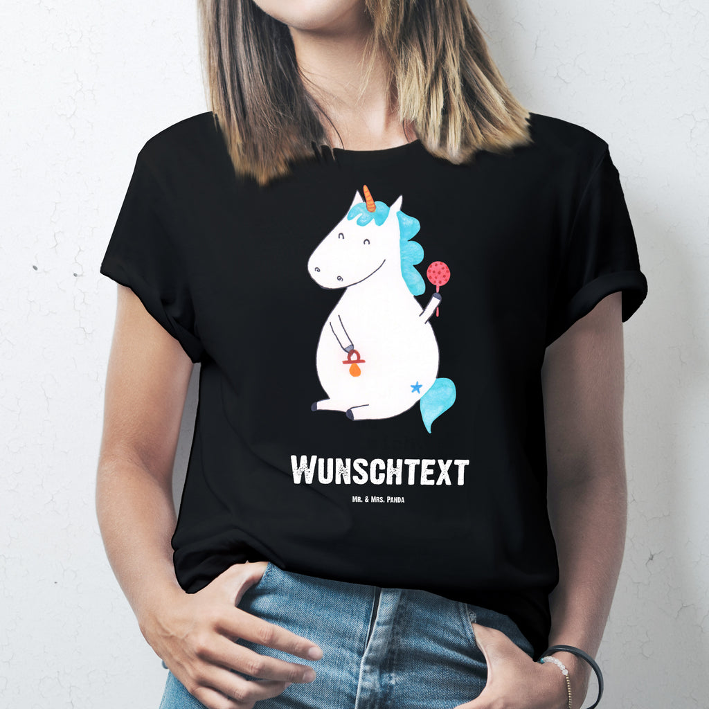 Größe M Personalisiertes T-Shirt Einhorn Baby T-Shirt Personalisiert, T-Shirt mit Namen, T-Shirt mit Aufruck, Männer, Frauen, Einhorn, Einhörner, Einhorn Deko, Pegasus, Unicorn, Mutter, Geburt, Geburtstag, erstes Kind, Baby, Babyglück, Nachwuchs, Eltern, Party, Kind, Schnuller