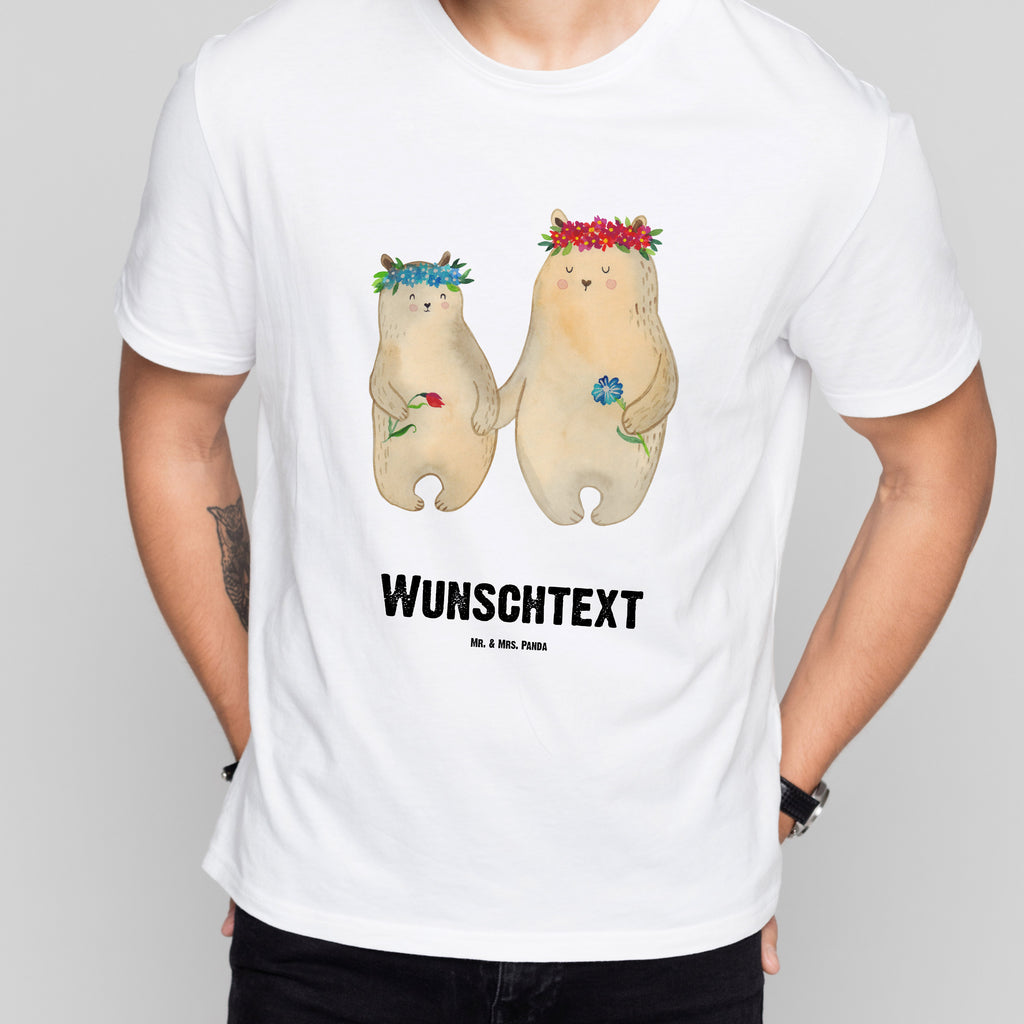 Größe M Personalisiertes T-Shirt Bären mit Blumenkranz T-Shirt Personalisiert, T-Shirt mit Namen, T-Shirt mit Aufruck, Männer, Frauen, Familie, Vatertag, Muttertag, Bruder, Schwester, Mama, Papa, Oma, Opa, Bär, Bären, Mutter, Mutti, Mami, Lieblingsmensch, Lieblingsmama, beste Mutter, weltbeste Mama, Geschenk Mama. Muttertag, Tochter, Kind, Kinder, Töchter, Family, Vorbild