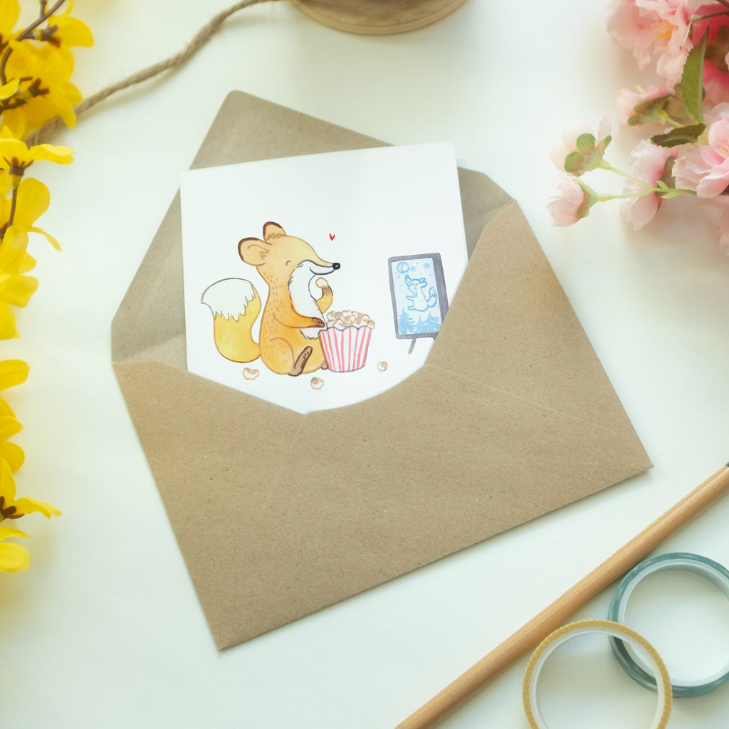 Personalisierte Grußkarte Fuchs Filme gucken Tage Personalisierte Grußkarte, Personalisiertere Klappkarte, Personalisierte Einladungskarte, Personalisierte Glückwunschkarte, Personalisierte Hochzeitskarte, Personalisierte Geburtstagskarte, Grußkarte mit Namen, Grußkarte selber drucken, Grußkarte selbst gestalten, Grußkarte mit persönlichen Nachrichten, Grußkarte als Geldgeschenk, Grußkarten personalisiert, Geschenk, Sport, Sportart, Hobby, Schenken, Danke, Dankeschön, Auszeichnung, Gewinn, Sportler, Filmabend, Filme gucken, TV, Fernsehen, Kino