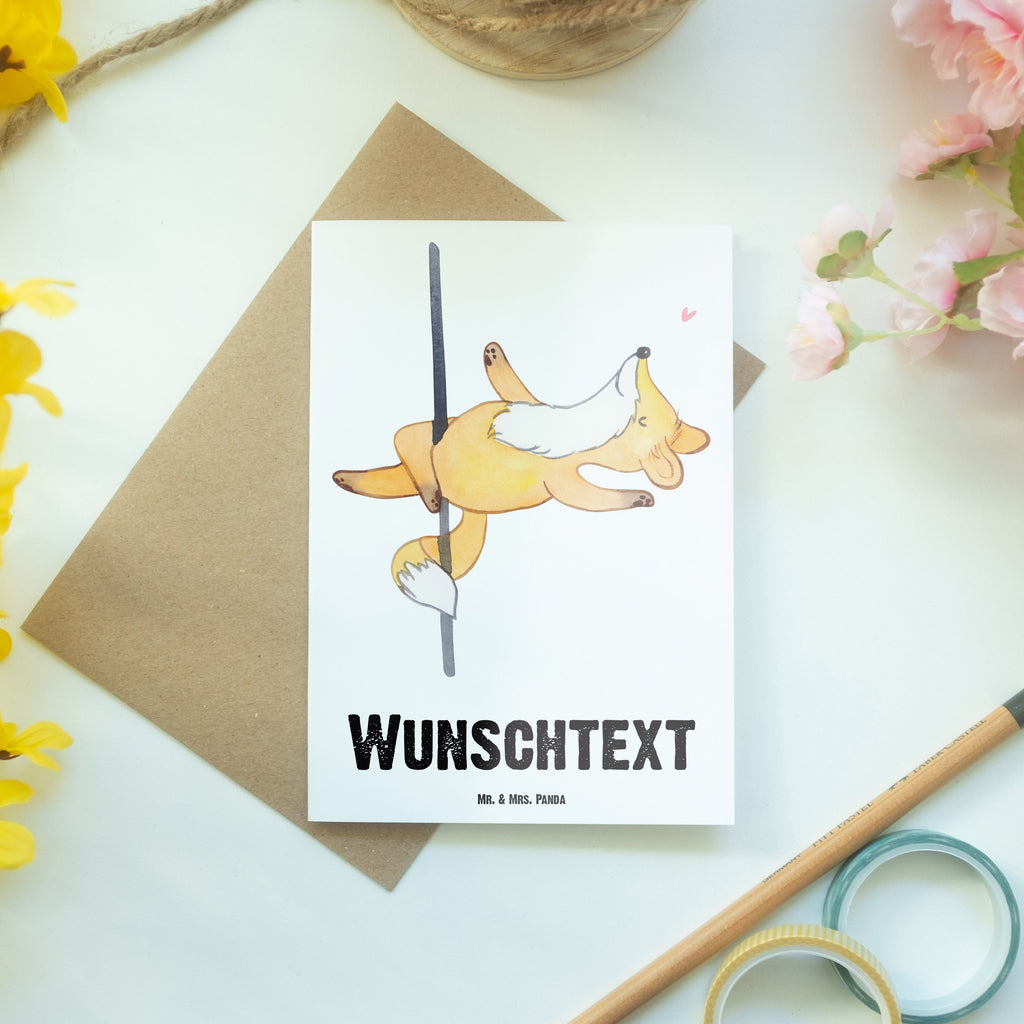 Personalisierte Grußkarte Fuchs Poledance Tage Personalisierte Grußkarte, Personalisiertere Klappkarte, Personalisierte Einladungskarte, Personalisierte Glückwunschkarte, Personalisierte Hochzeitskarte, Personalisierte Geburtstagskarte, Grußkarte mit Namen, Grußkarte selber drucken, Grußkarte selbst gestalten, Grußkarte mit persönlichen Nachrichten, Grußkarte als Geldgeschenk, Grußkarten personalisiert, Geschenk, Sport, Sportart, Hobby, Schenken, Danke, Dankeschön, Auszeichnung, Gewinn, Sportler, Pole Dance, Tanzen, Tanz