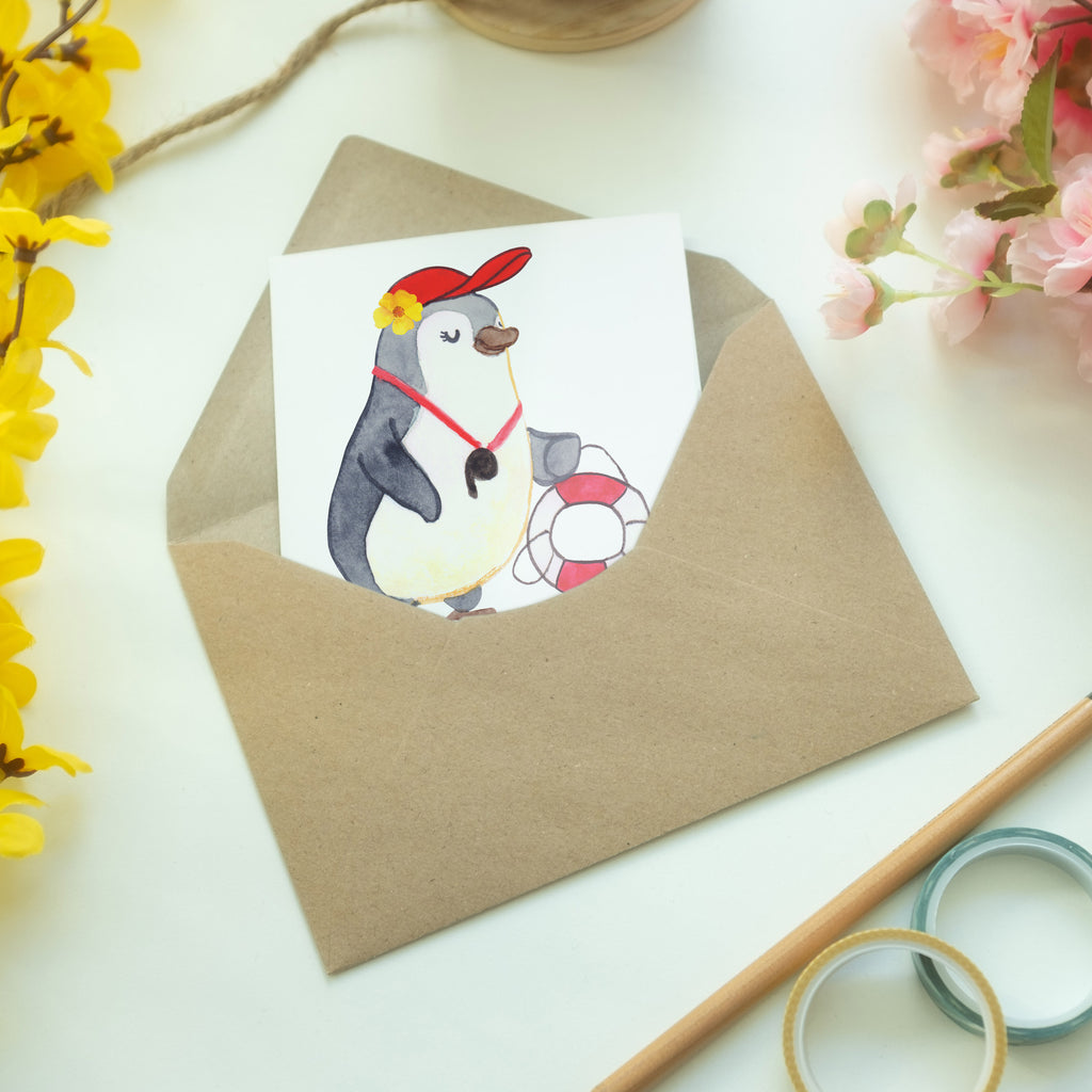 Personalisierte Grußkarte Bademeisterin mit Herz Personalisierte Grußkarte, Personalisiertere Klappkarte, Personalisierte Einladungskarte, Personalisierte Glückwunschkarte, Personalisierte Hochzeitskarte, Personalisierte Geburtstagskarte, Grußkarte mit Namen, Grußkarte selber drucken, Grußkarte selbst gestalten, Grußkarte mit persönlichen Nachrichten, Grußkarte als Geldgeschenk, Grußkarten personalisiert, Beruf, Ausbildung, Jubiläum, Abschied, Rente, Kollege, Kollegin, Geschenk, Schenken, Arbeitskollege, Mitarbeiter, Firma, Danke, Dankeschön, Bademeisterin, Rettungsschwimmerin, Schwimmmeisterin, Schwimmbad, Freibad, Badeanstalt, Schwimmverein, Schwimmschule