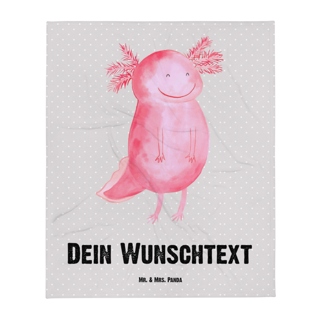 Personalisierte Decke Axolotl glücklich Personalisierte Decke, Decke mit Namen, Kuscheldecke mit Namen, Decke bedrucken, Kuscheldecke bedrucken, Axolotl, Molch, Axolot, Schwanzlurch, Lurch, Lurche, Motivation, gute Laune