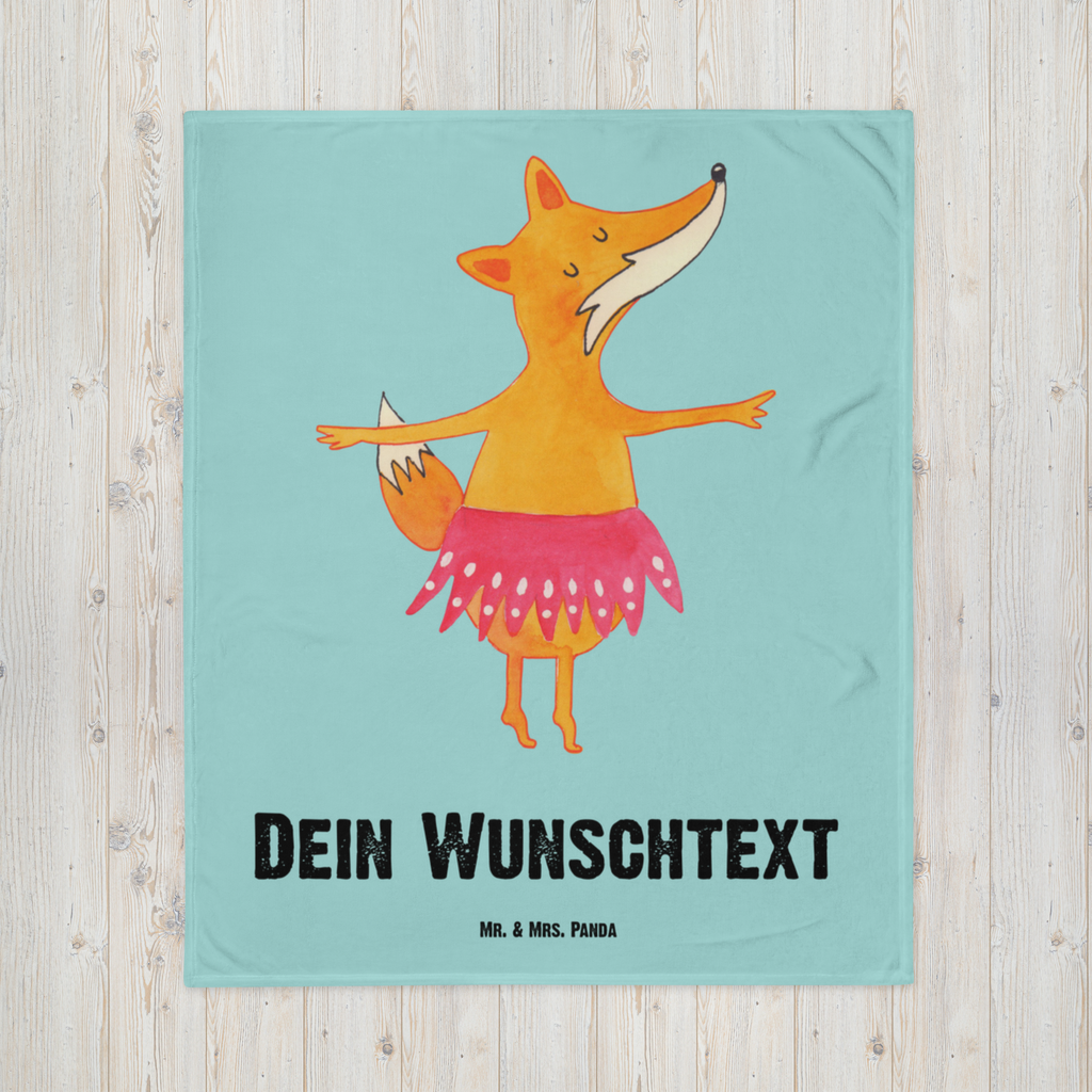Personalisierte Decke Fuchs Ballerina Personalisierte Decke, Decke mit Namen, Kuscheldecke mit Namen, Decke bedrucken, Kuscheldecke bedrucken, Fuchs, Fuchs Spruch, Füchse, Füchsin, Ballerina, Ballett, Tänzerin, Tanzen, Party, Einladung, Geburtstag