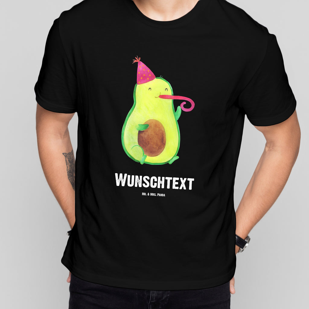 Größe XL Personalisiertes T-Shirt Avocado Party Time T-Shirt Personalisiert, T-Shirt mit Namen, T-Shirt mit Aufruck, Männer, Frauen, Avocado, Veggie, Vegan, Gesund