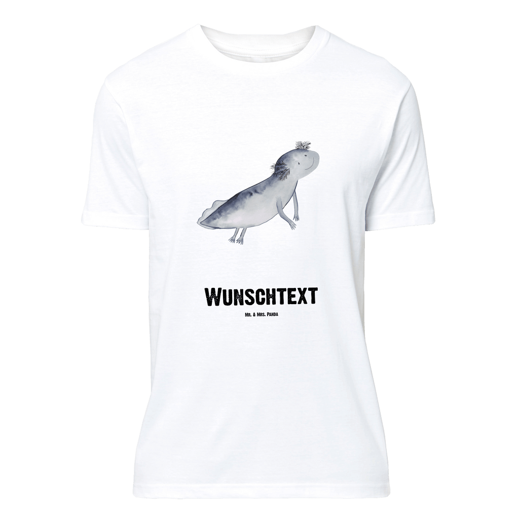 Größe XL Personalisiertes T-Shirt Axolotl schwimmt T-Shirt Personalisiert, T-Shirt mit Namen, T-Shirt mit Aufruck, Männer, Frauen, Axolotl, Molch, Axolot, Schwanzlurch, Lurch, Lurche, Problem, Probleme, Lösungen, Motivation