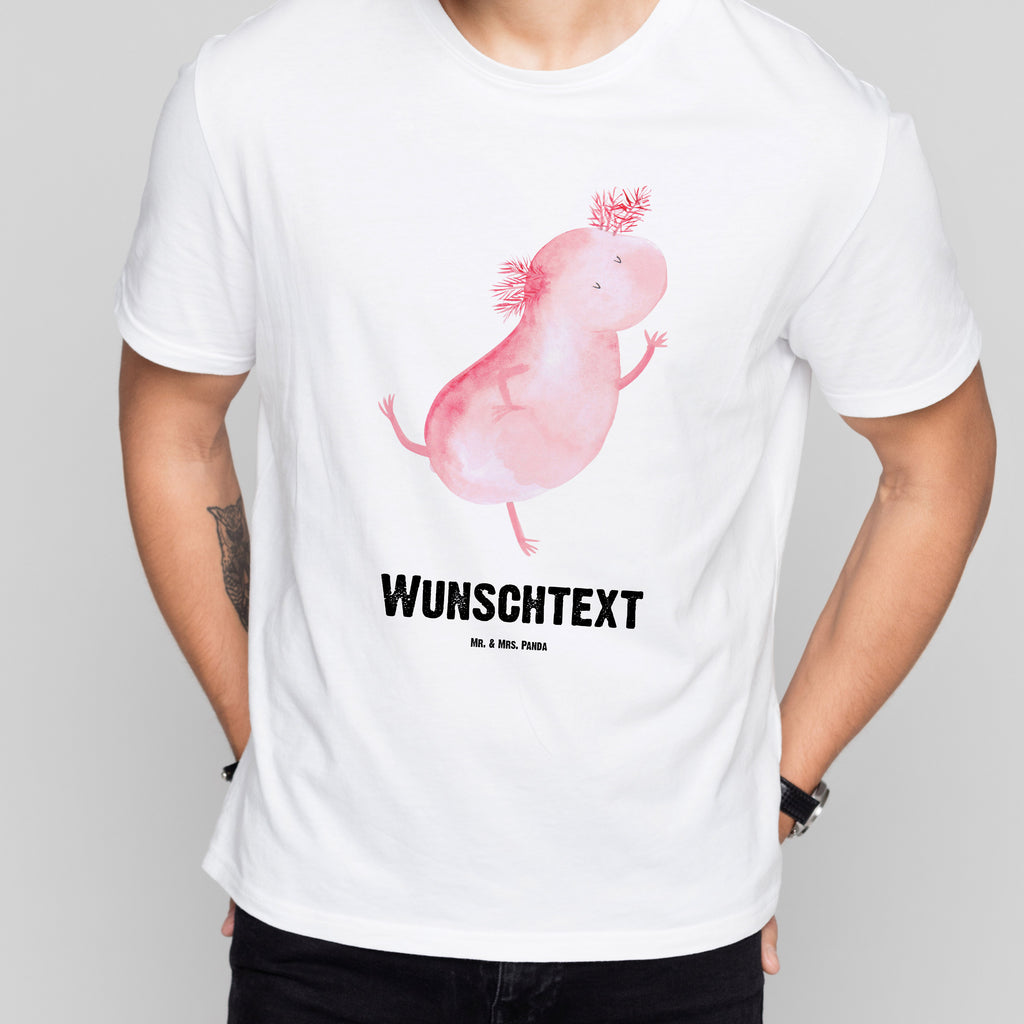 Größe XL Personalisiertes T-Shirt Axolotl tanzt T-Shirt Personalisiert, T-Shirt mit Namen, T-Shirt mit Aufruck, Männer, Frauen, Axolotl, Molch, Axolot, Schwanzlurch, Lurch, Lurche, Dachschaden, Sterne, verrückt, Freundin, beste Freundin