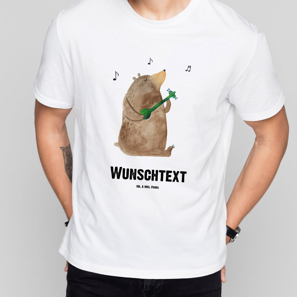 Größe XL Personalisiertes T-Shirt Bär Gitarre T-Shirt Personalisiert, T-Shirt mit Namen, T-Shirt mit Aufruck, Männer, Frauen, Bär, Teddy, Teddybär