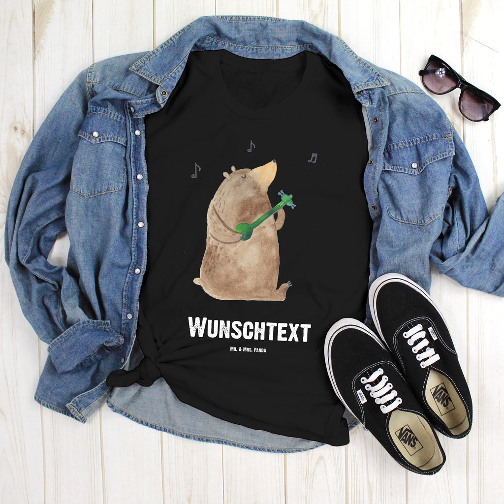 Größe XL Personalisiertes T-Shirt Bär Gitarre T-Shirt Personalisiert, T-Shirt mit Namen, T-Shirt mit Aufruck, Männer, Frauen, Bär, Teddy, Teddybär