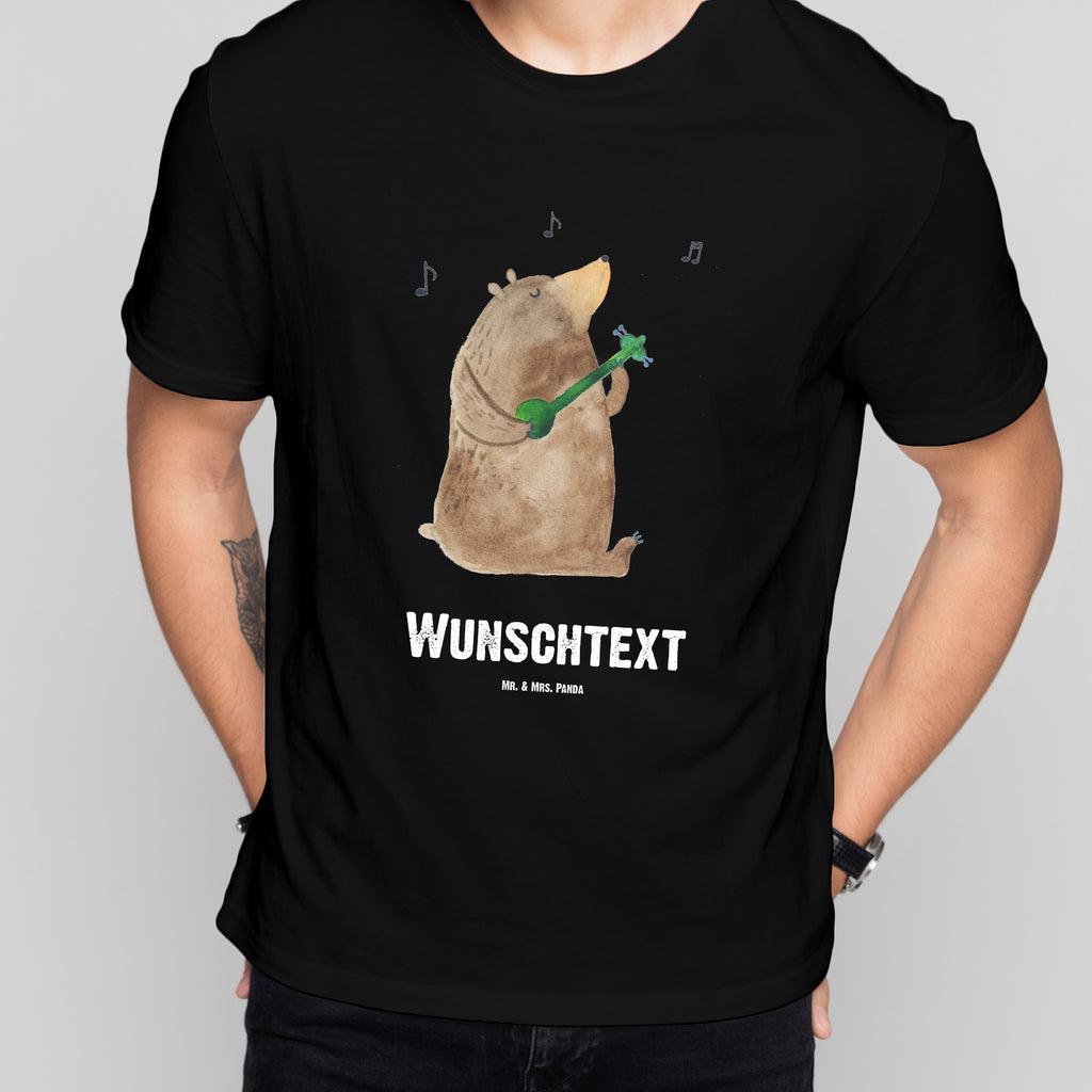 Größe XL Personalisiertes T-Shirt Bär Gitarre T-Shirt Personalisiert, T-Shirt mit Namen, T-Shirt mit Aufruck, Männer, Frauen, Bär, Teddy, Teddybär