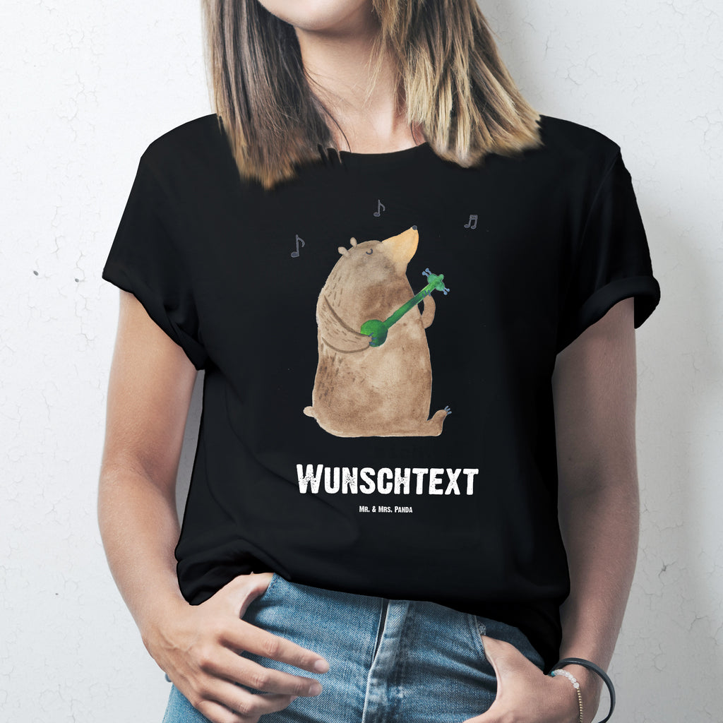 Größe XL Personalisiertes T-Shirt Bär Gitarre T-Shirt Personalisiert, T-Shirt mit Namen, T-Shirt mit Aufruck, Männer, Frauen, Bär, Teddy, Teddybär