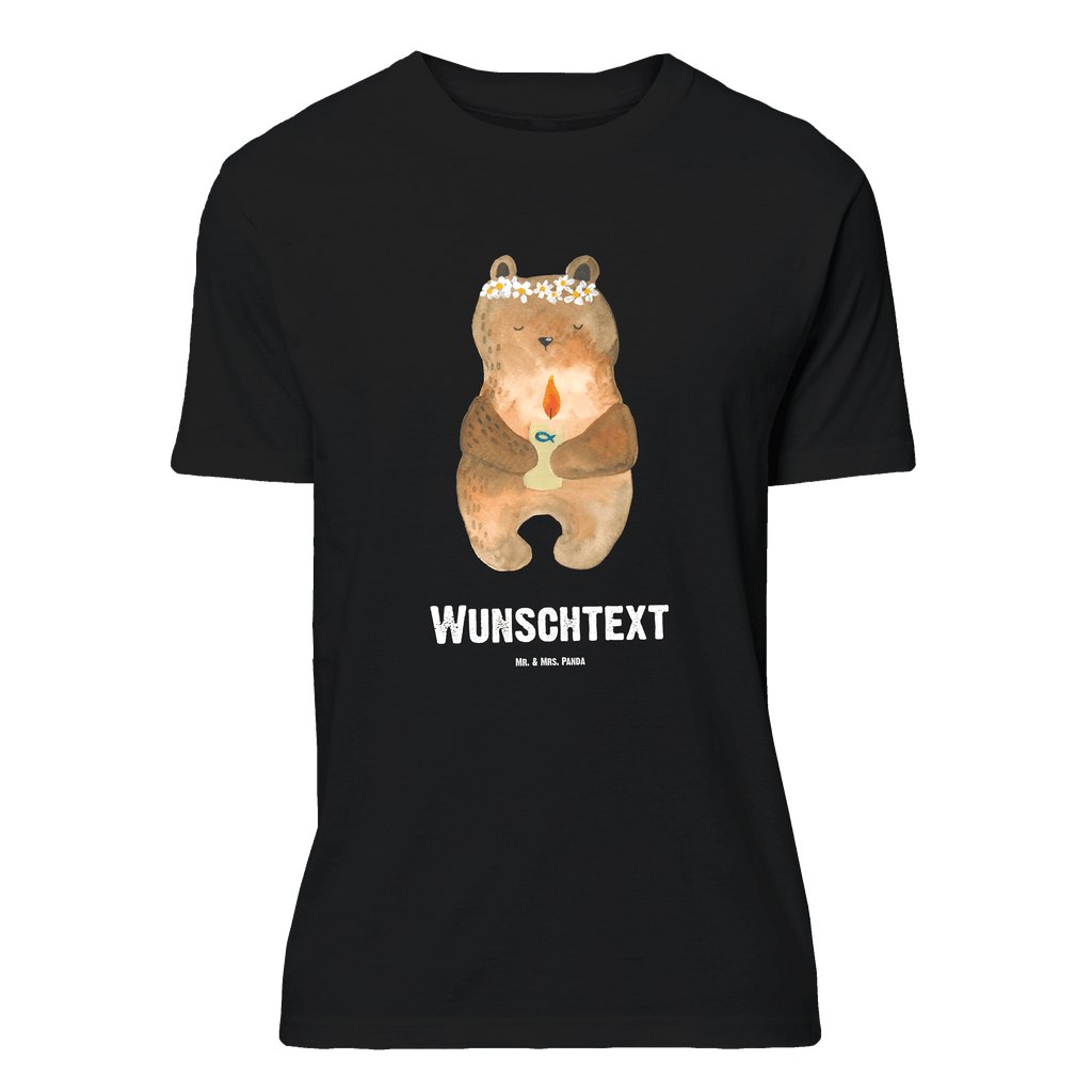 Größe XL Personalisiertes T-Shirt Kommunion-Bär T-Shirt Personalisiert, T-Shirt mit Namen, T-Shirt mit Aufruck, Männer, Frauen, Bär, Teddy, Teddybär, Kommunion, Gottes Segen, Taufkerze, katholisch