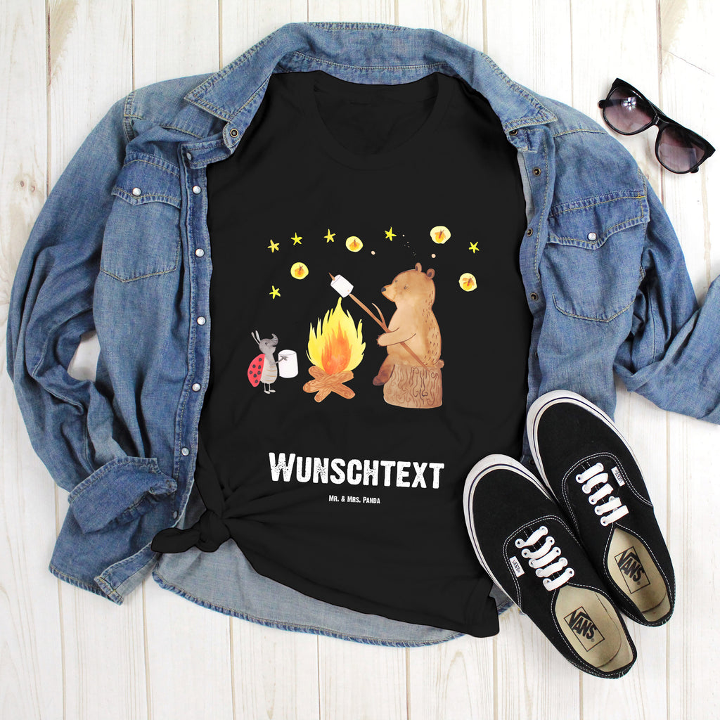 Größe XL Personalisiertes T-Shirt Bär & Marienkäfer Lagerfeuer T-Shirt Personalisiert, T-Shirt mit Namen, T-Shirt mit Aufruck, Männer, Frauen, Bär, Teddy, Teddybär, Lagerfeuer