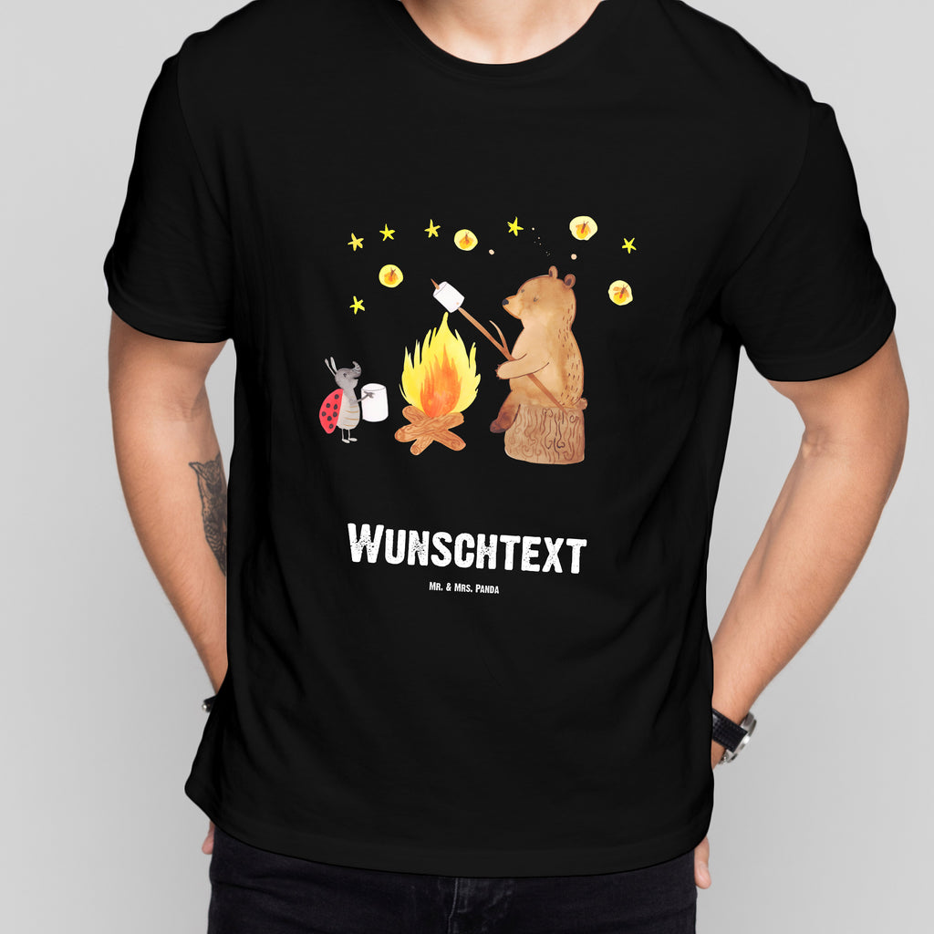Größe XL Personalisiertes T-Shirt Bär & Marienkäfer Lagerfeuer T-Shirt Personalisiert, T-Shirt mit Namen, T-Shirt mit Aufruck, Männer, Frauen, Bär, Teddy, Teddybär, Lagerfeuer