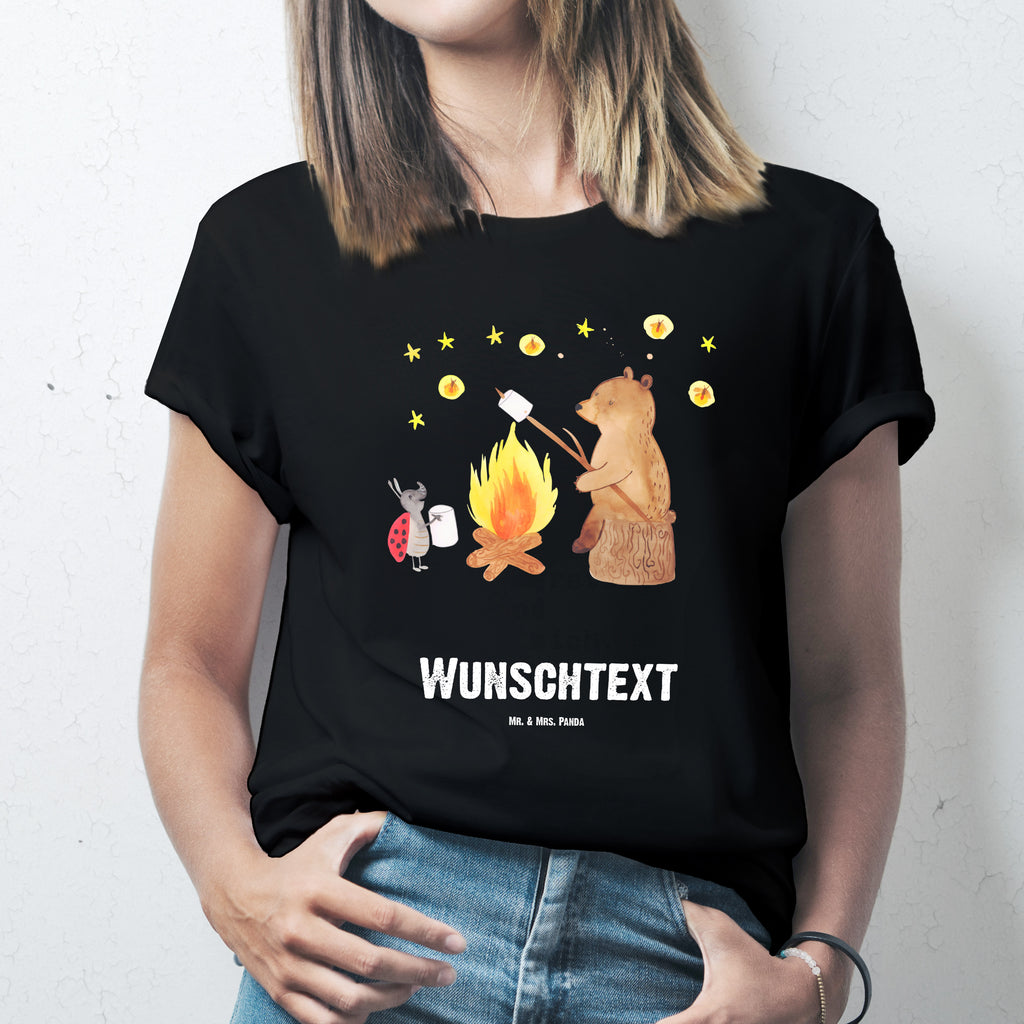 Größe XL Personalisiertes T-Shirt Bär & Marienkäfer Lagerfeuer T-Shirt Personalisiert, T-Shirt mit Namen, T-Shirt mit Aufruck, Männer, Frauen, Bär, Teddy, Teddybär, Lagerfeuer