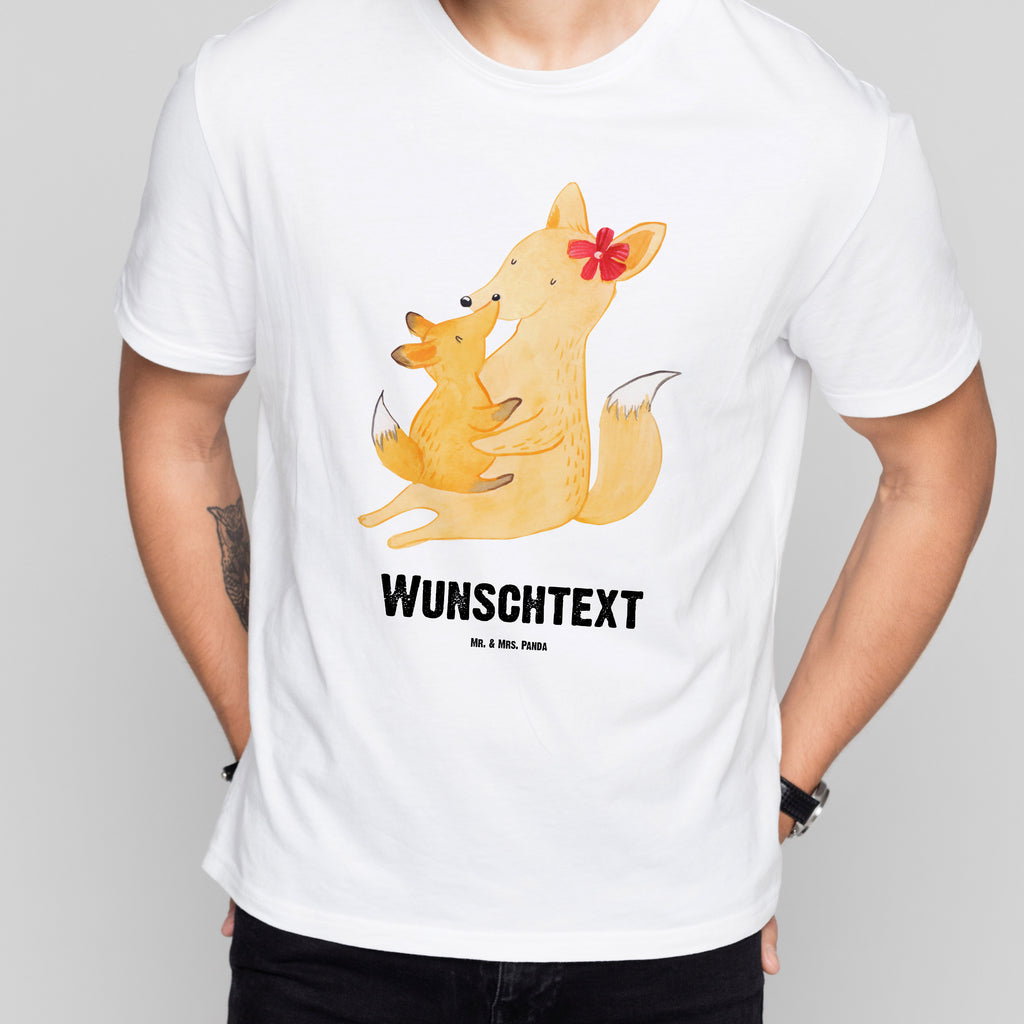 Größe XL Personalisiertes T-Shirt Fuchs Mama & Kind T-Shirt Personalisiert, T-Shirt mit Namen, T-Shirt mit Aufruck, Männer, Frauen, Familie, Vatertag, Muttertag, Bruder, Schwester, Mama, Papa, Oma, Opa, Mutter, Tochter, Lieblingstochter, Beste Tochter, Geschenk