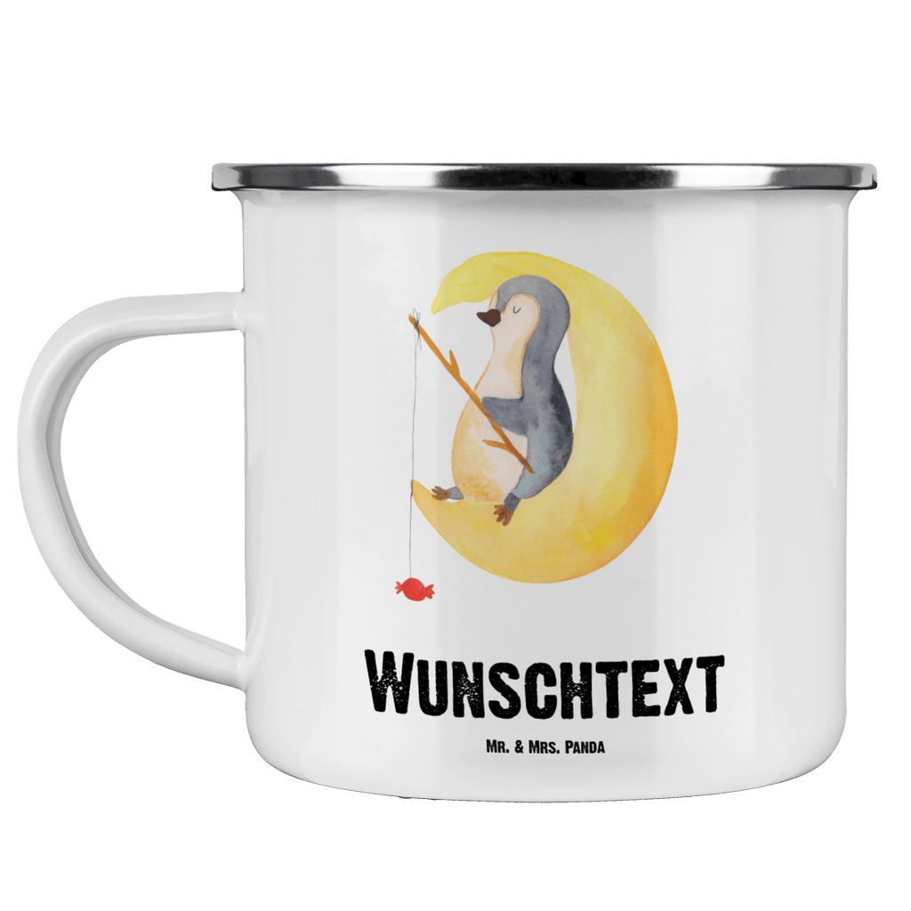 Personalisierte Emaille Tasse Pinguin Mond Emaille Tasse personalisiert, Emaille Tasse mit Namen, Campingtasse personalisiert, Namenstasse, Campingtasse bedrucken, Campinggeschirr personalsisert, Pinguin, Pinguine, Spruch, schlafen, Nachtruhe, Einschlafen, Schlafzimmer, Schlafstörungen, Gästezimmer