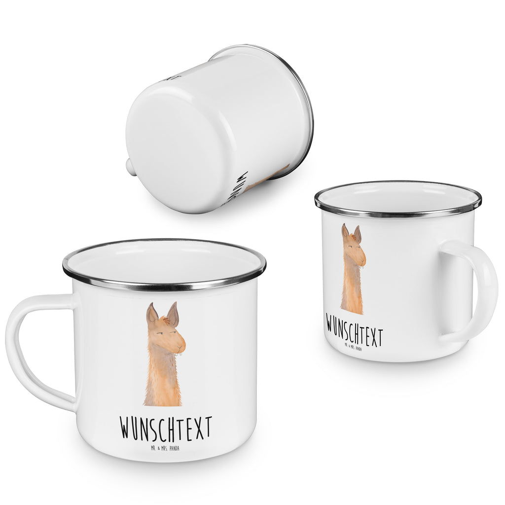 Personalisierte Emaille Tasse Lamakopf genervt Emaille Tasse personalisiert, Emaille Tasse mit Namen, Campingtasse personalisiert, Namenstasse, Campingtasse bedrucken, Campinggeschirr personalsisert, Lama, Alpaka, Lamas, Recht haben, genervt sein, Freundin, beste Freundin, Partnerin, Büro, Büroalltag, Chef, Chefin, Azubi