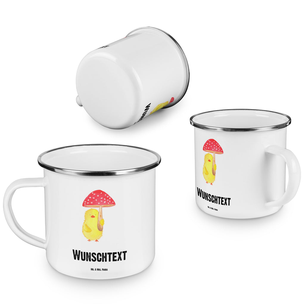 Personalisierte Emaille Tasse Küken Fliegenpilz Emaille Tasse personalisiert, Emaille Tasse mit Namen, Campingtasse personalisiert, Namenstasse, Campingtasse bedrucken, Campinggeschirr personalsisert, Ostern, Osterhase, Ostergeschenke, Osternest, Osterdeko, Geschenk zu Ostern, Küken, Fliegenpilz, Glückspilz, Frohe Ostern, Ostergrüße