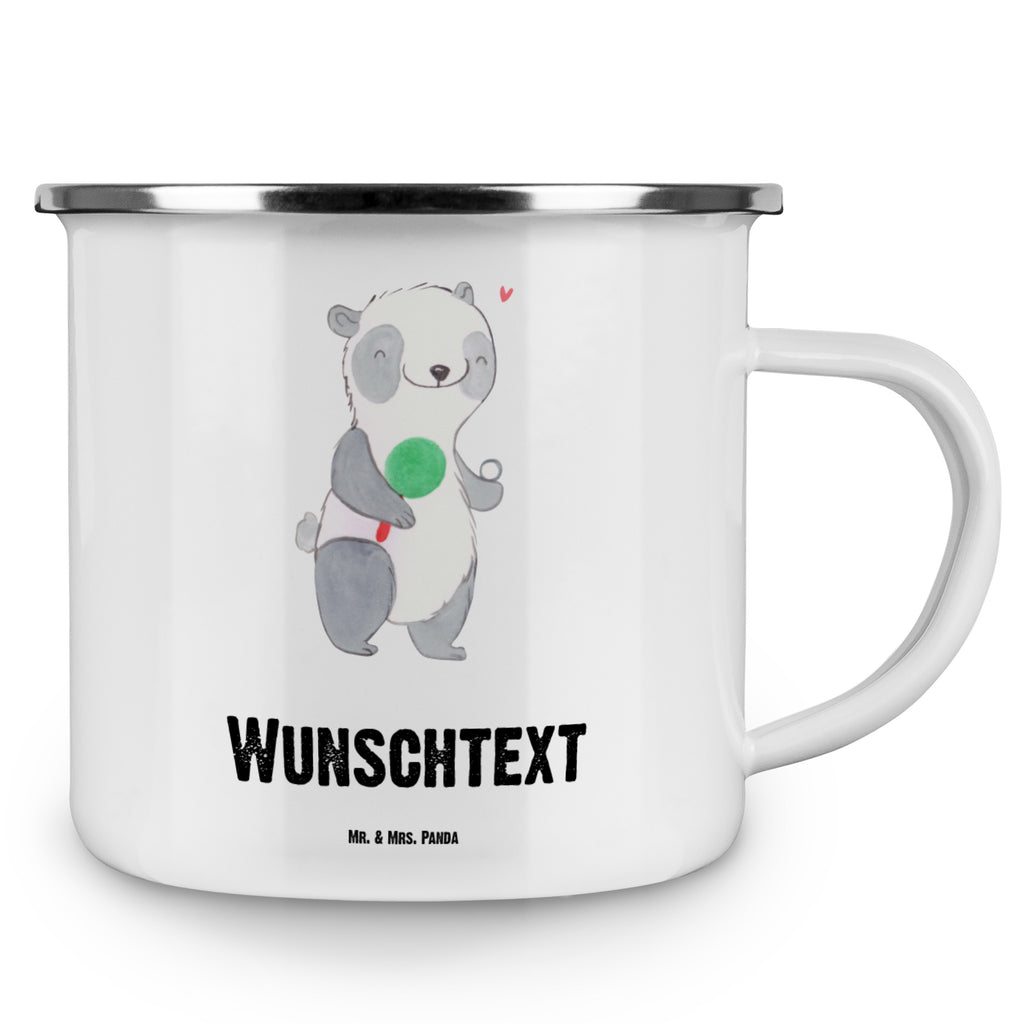 Personalisierte Emaille Tasse Panda Tischtennis Tage Emaille Tasse personalisiert, Emaille Tasse mit Namen, Campingtasse personalisiert, Namenstasse, Campingtasse bedrucken, Campinggeschirr personalsisert, Geschenk, Sport, Sportart, Hobby, Schenken, Danke, Dankeschön, Auszeichnung, Gewinn, Sportler, Tischtennis, Tischtennis Bund, Tischtennis Verein, Ballsport, Tischtennis Wettbewerb, Tischtennis Meisterschaft, Tischtennis Sprüche