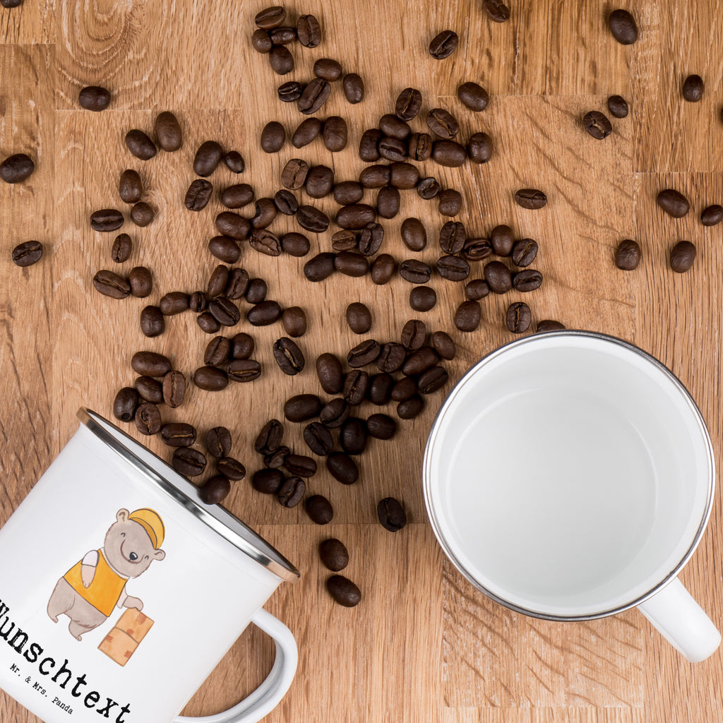 Personalisierte Emaille Tasse Lieferdienstmitarbeiter mit Herz Emaille Tasse personalisiert, Emaille Tasse mit Namen, Campingtasse personalisiert, Namenstasse, Campingtasse bedrucken, Campinggeschirr personalsisert, Beruf, Ausbildung, Jubiläum, Abschied, Rente, Kollege, Kollegin, Geschenk, Schenken, Arbeitskollege, Mitarbeiter, Firma, Danke, Dankeschön, Lieferdienstmitarbeiter, Pizzabäcker, Pizzabote, Pizzabringdienst, Lieferbringdienst