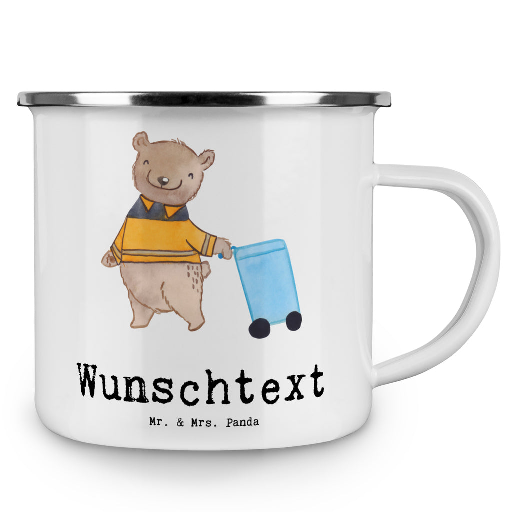 Personalisierte Emaille Tasse Müllwerker mit Herz Emaille Tasse personalisiert, Emaille Tasse mit Namen, Campingtasse personalisiert, Namenstasse, Campingtasse bedrucken, Campinggeschirr personalsisert, Beruf, Ausbildung, Jubiläum, Abschied, Rente, Kollege, Kollegin, Geschenk, Schenken, Arbeitskollege, Mitarbeiter, Firma, Danke, Dankeschön, Müllwerker, Fachkraft Kreislauf- und Abfallwirtschaft, Müllentsorger, Kehrichtmann, Müllmann, Müllfahrer